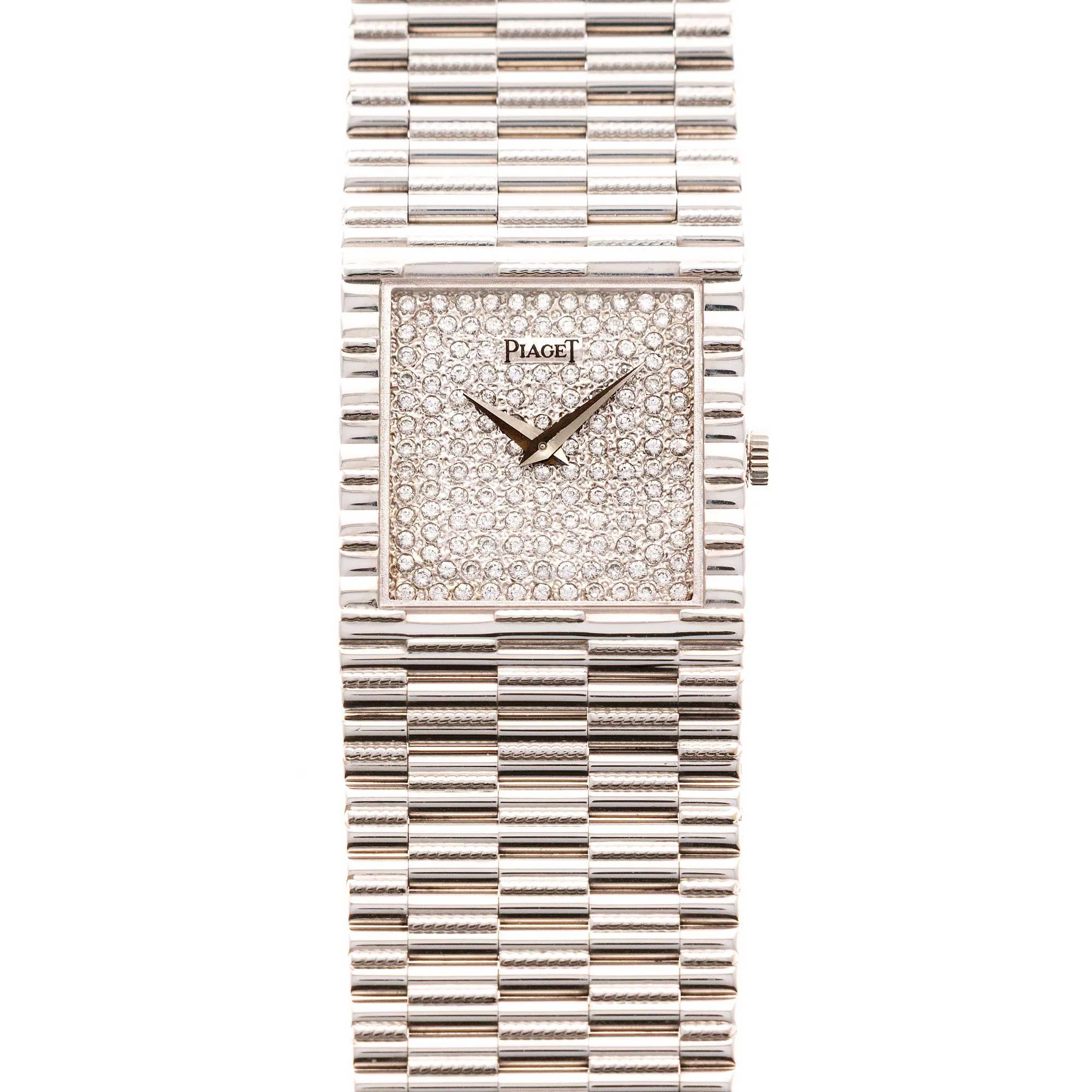 Piaget White Gold Tradition Watch Ref. 9131 with Pave Dial