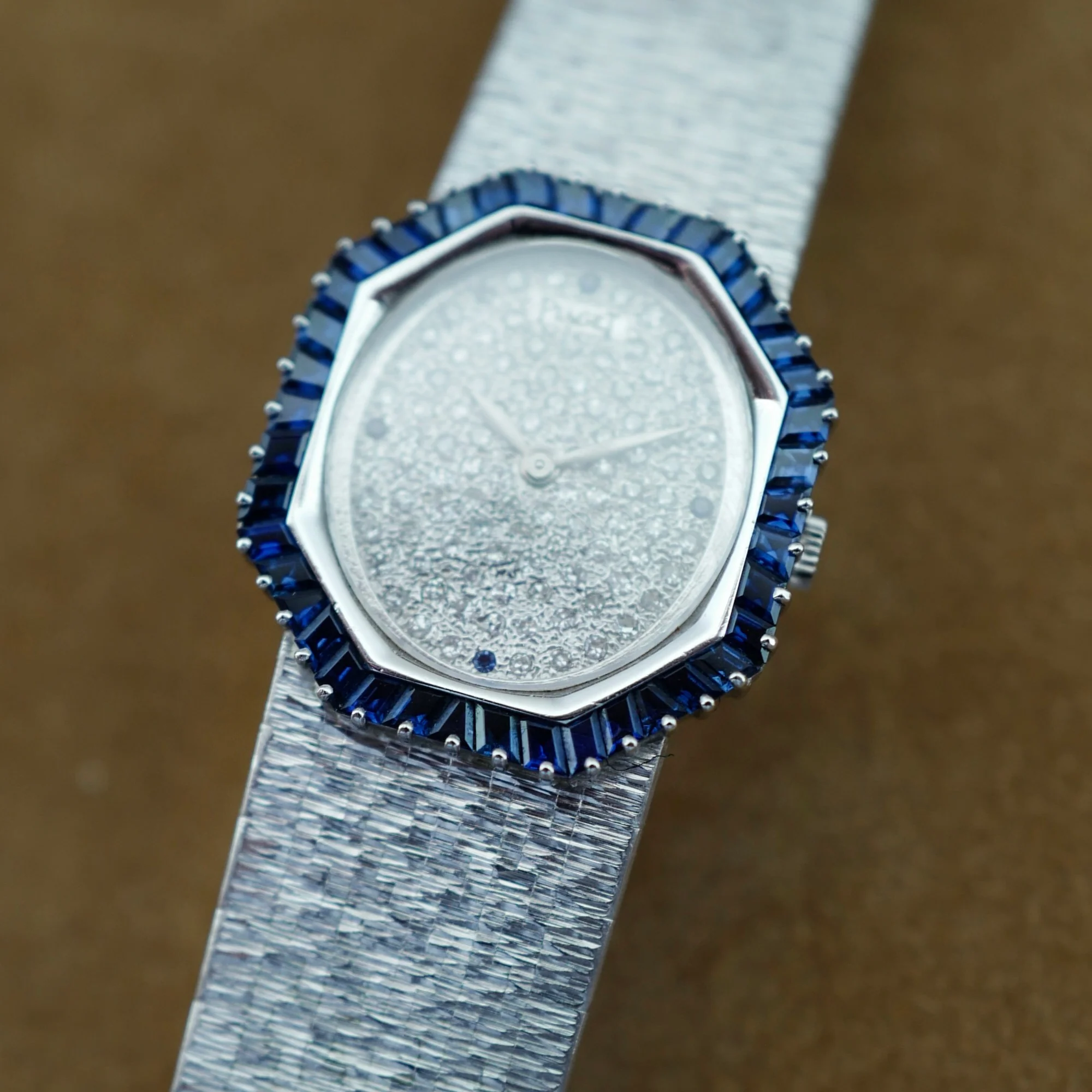 Piaget White Gold Watch Ref. 93414 with Diamonds and Sapphires - Image 3
