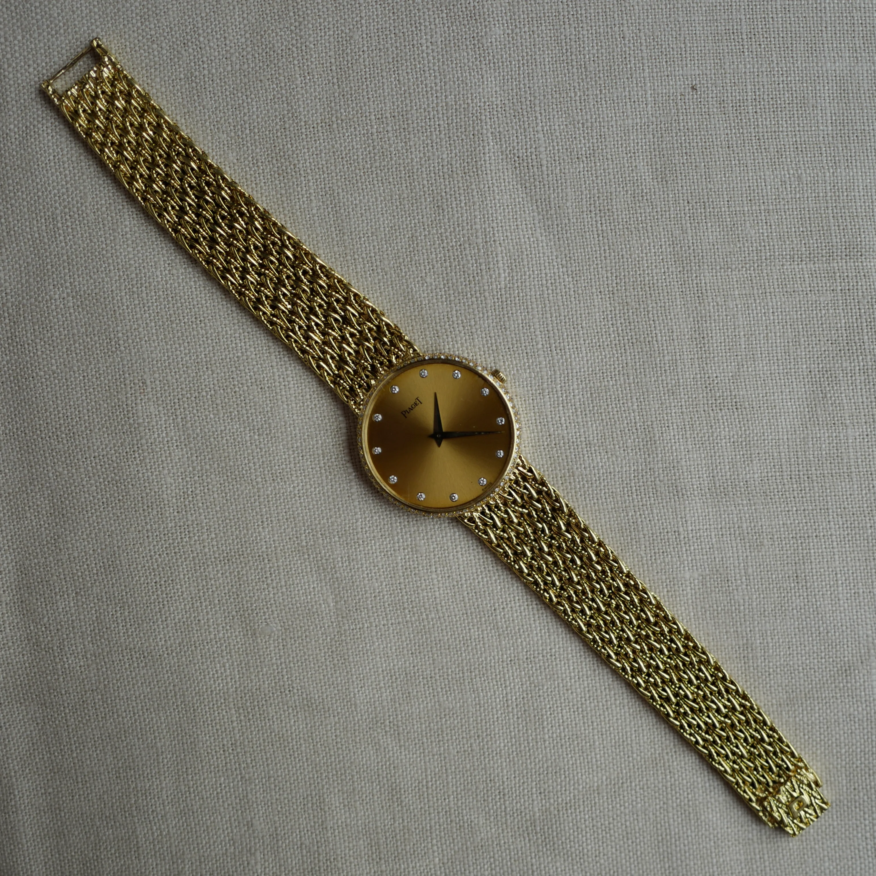 Piaget Yellow Gold Bracelet Watch with Diamond Markers - Image 3