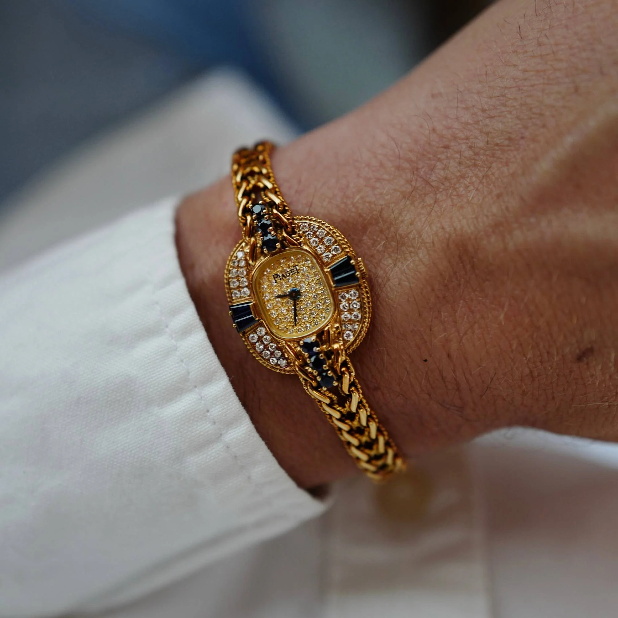 Piaget Yellow Gold Cocktail Rope Watch Ref. 89612 with Diamond and Sapphires - Image 2