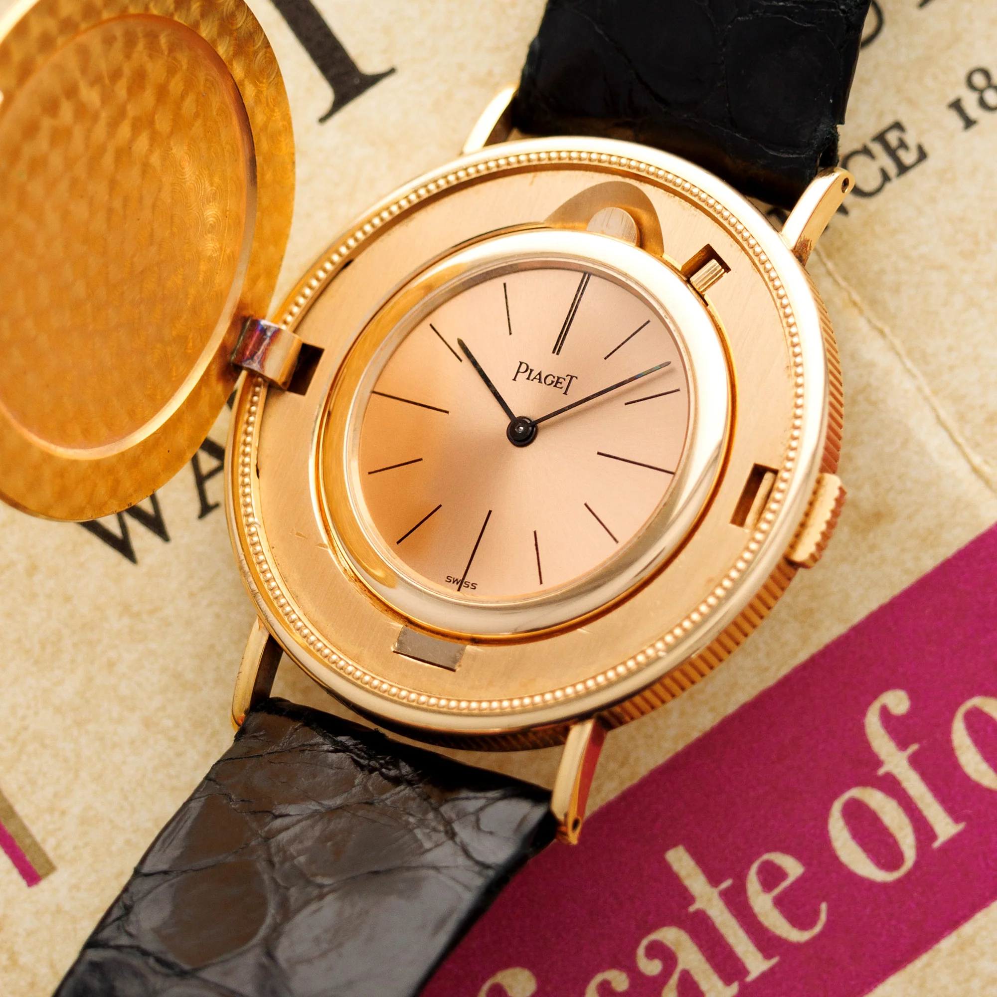 Piaget Yellow Gold Coin Watch Ref. 900B with Original Warranty - Image 2