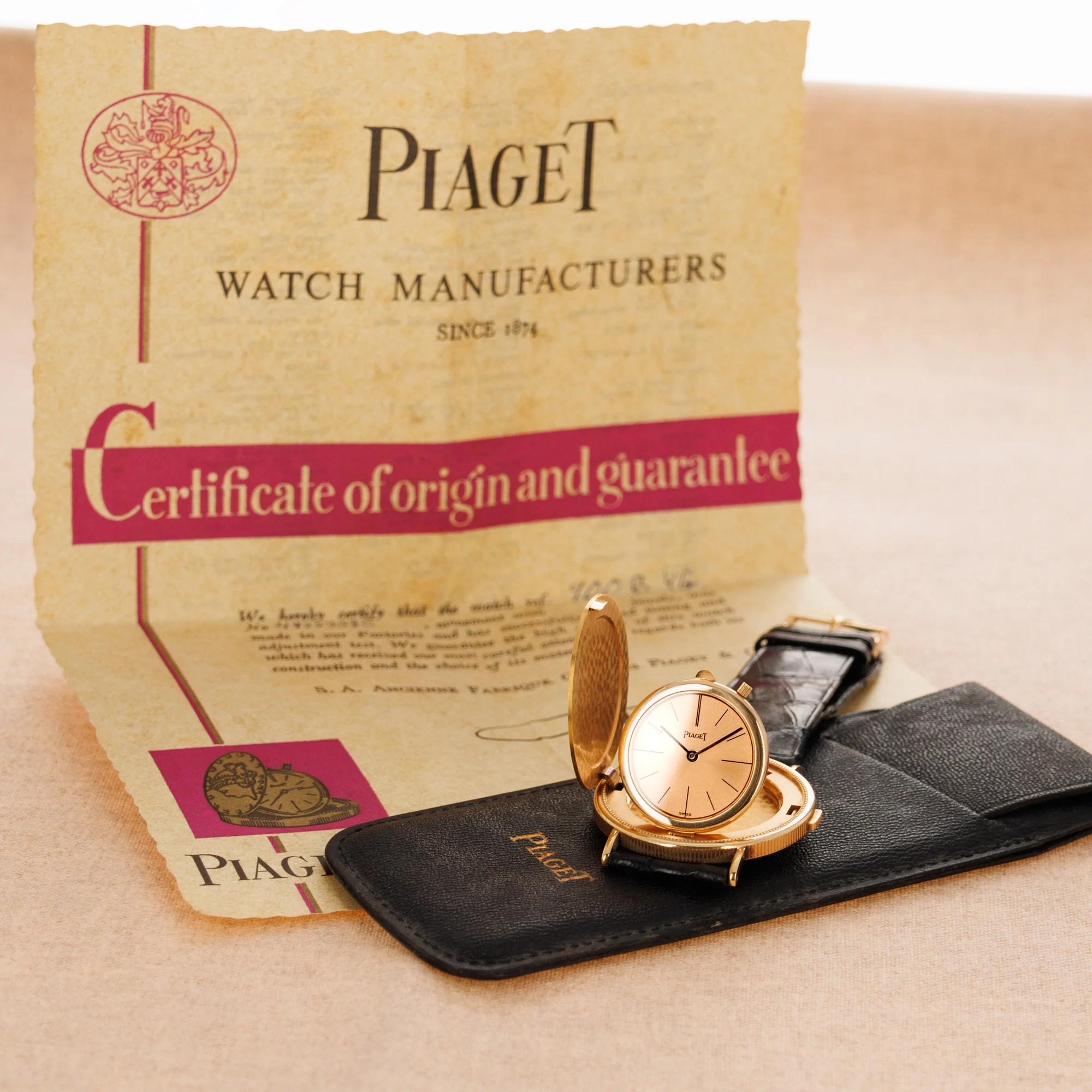 Piaget Yellow Gold Coin Watch Ref. 900B with Original Warranty - Image 6