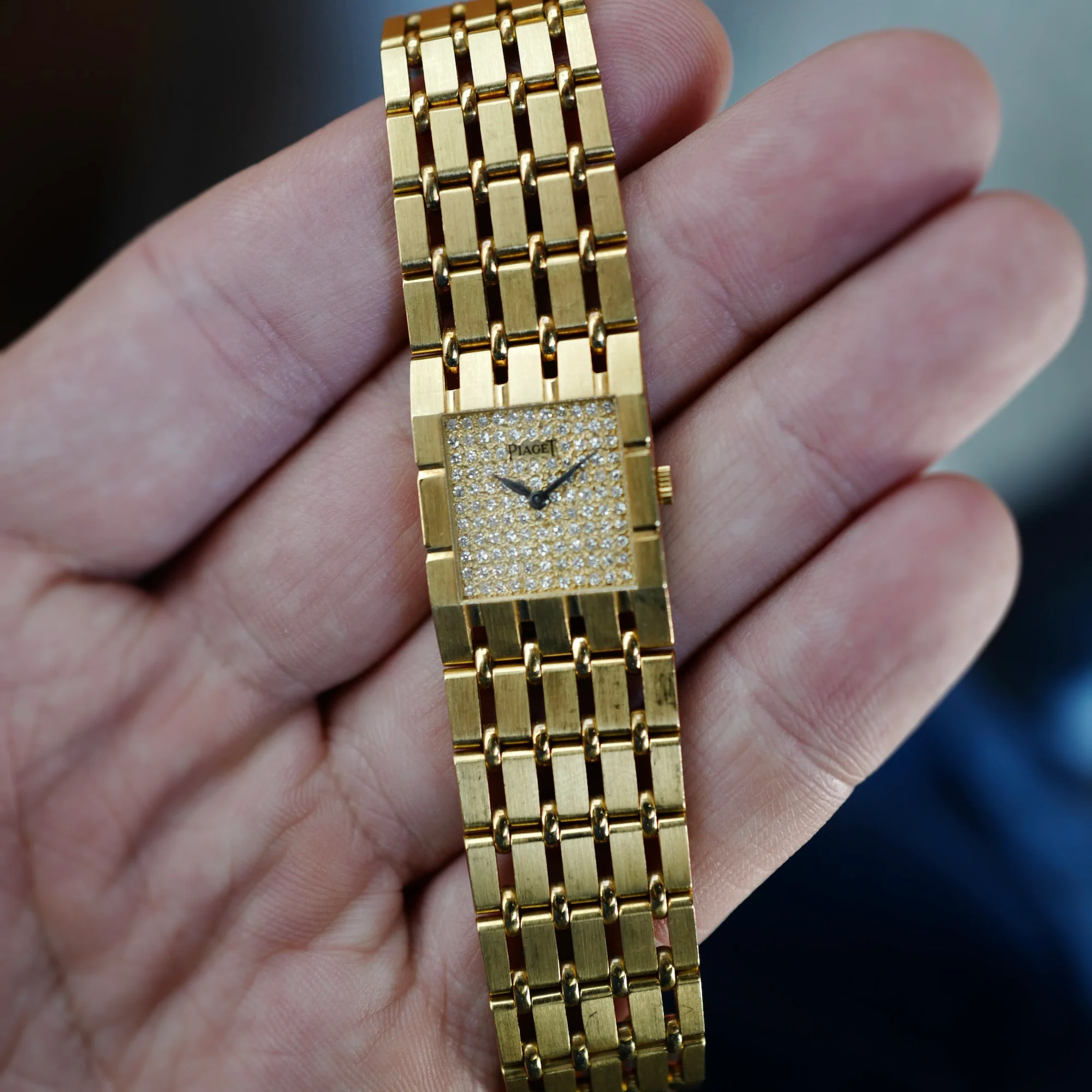 Piaget Yellow Gold Dancer Watch Ref. 9131 with Pave with Ruby Markers - Image 4