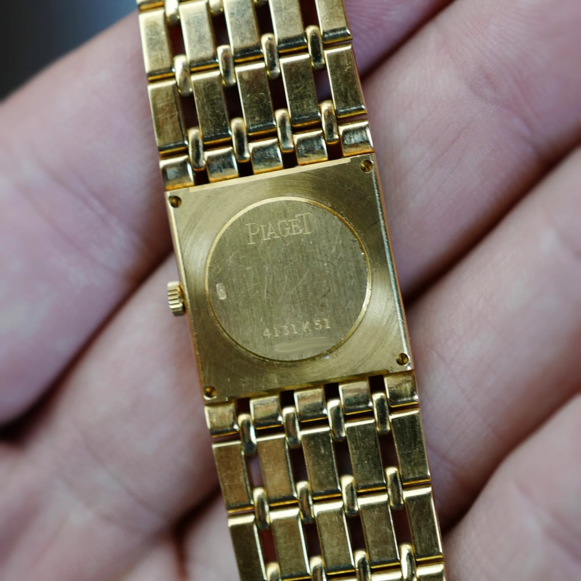Piaget Yellow Gold Dancer Watch Ref. 9131 with Pave with Ruby Markers - Image 6