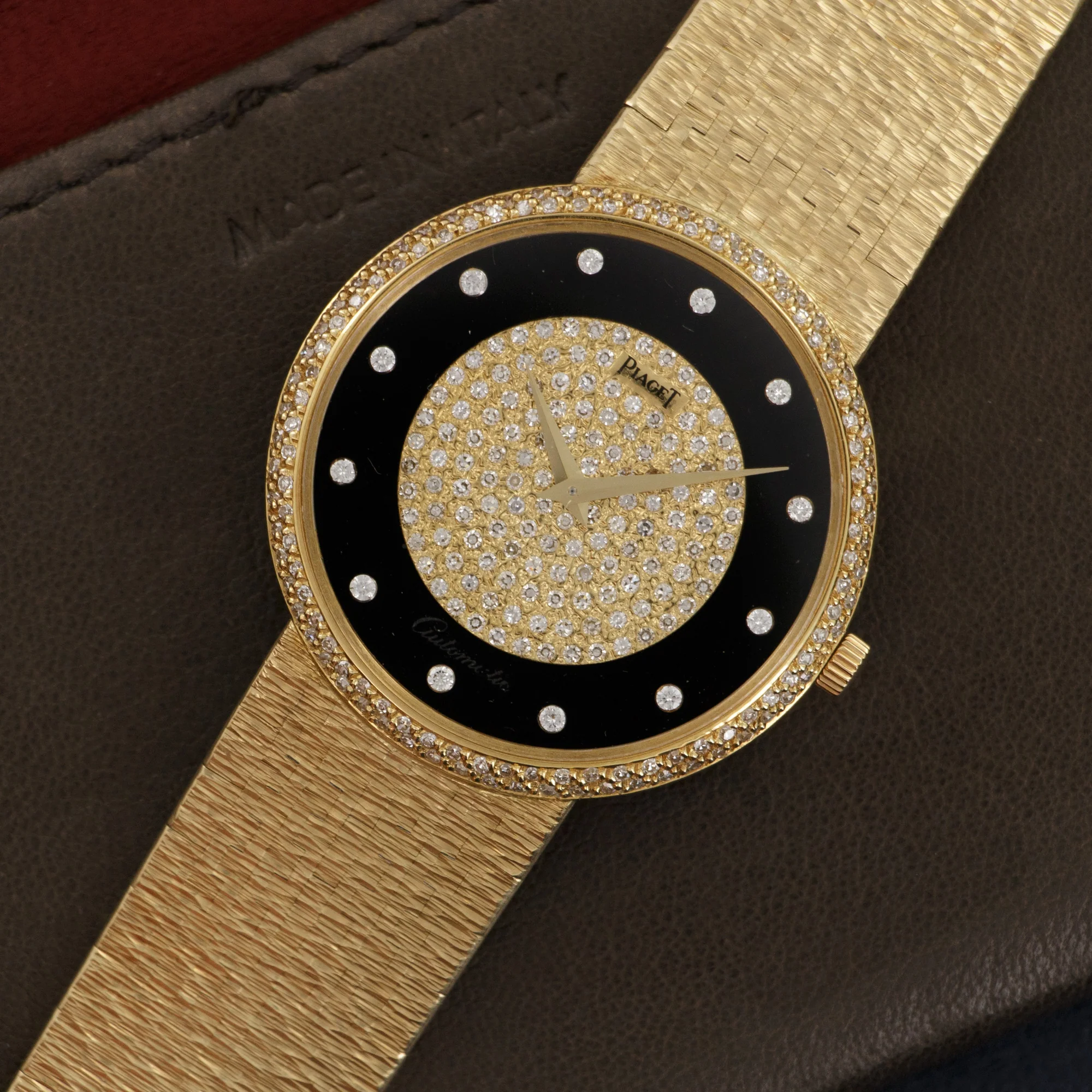 Piaget Yellow Gold Diamond & Onyx Watch - Image 2