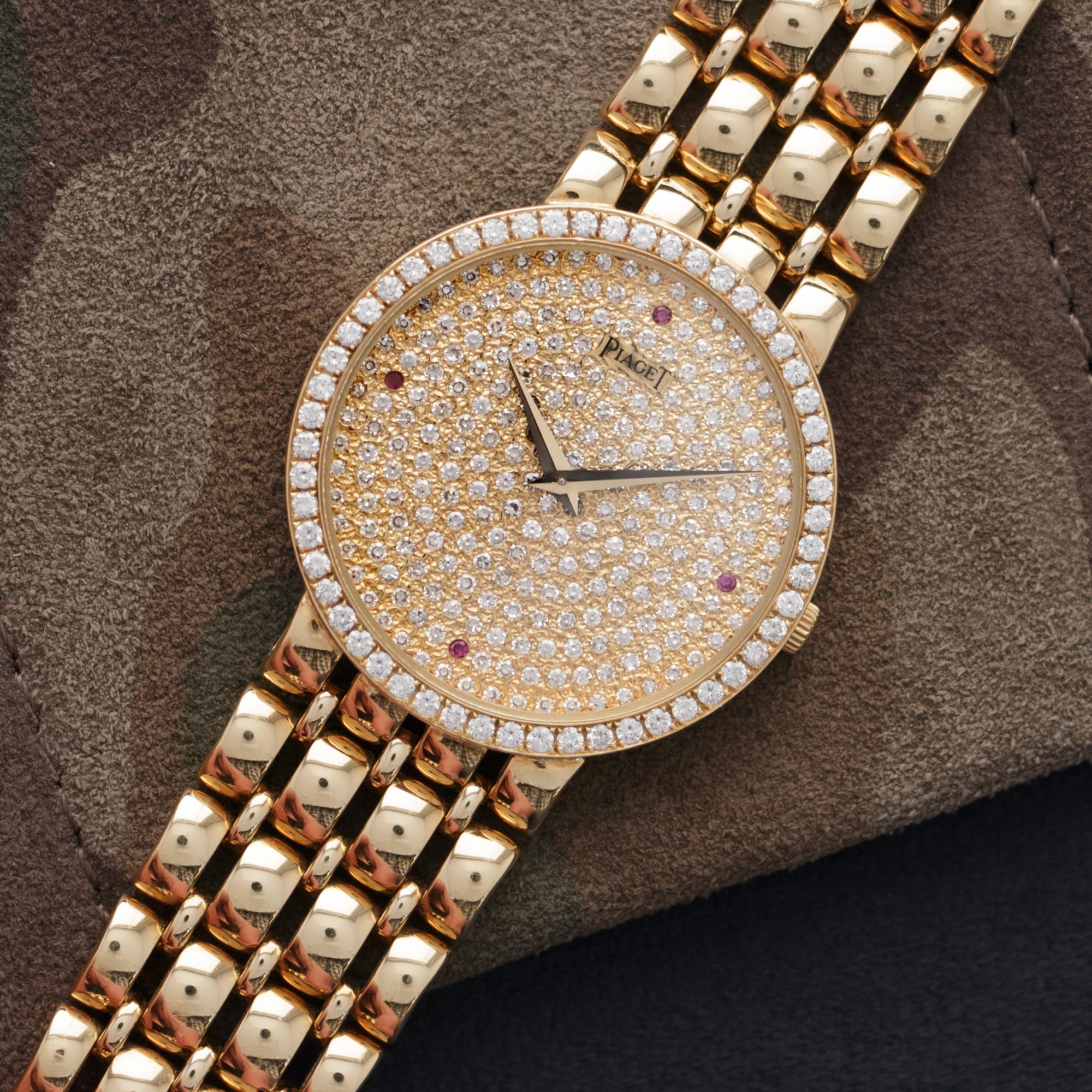 Piaget Yellow Gold Diamond & Ruby Watch - Image 2