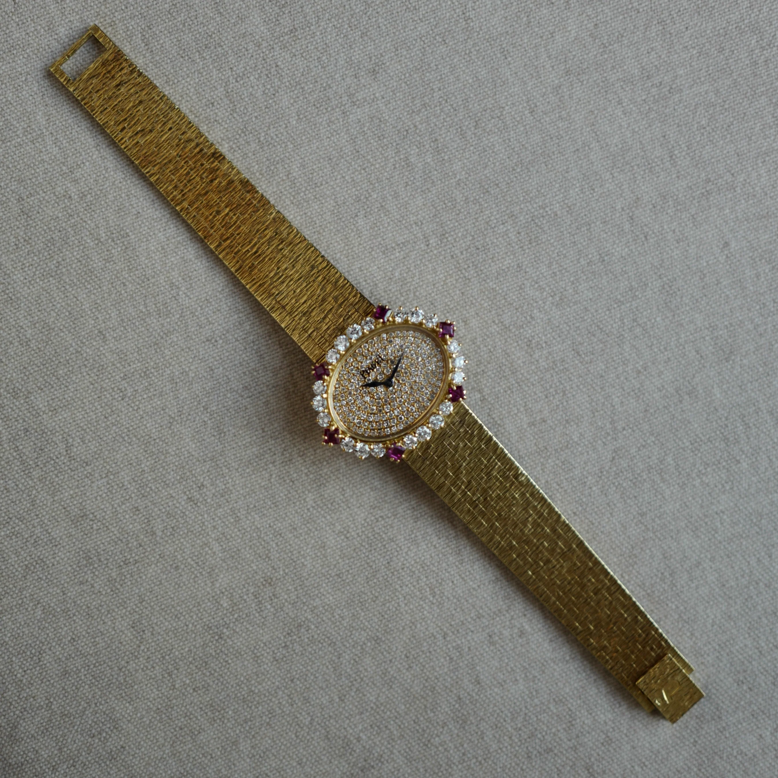 Piaget Yellow Gold Diamond Ruby Watch Ref. 43009A6 - Image 3