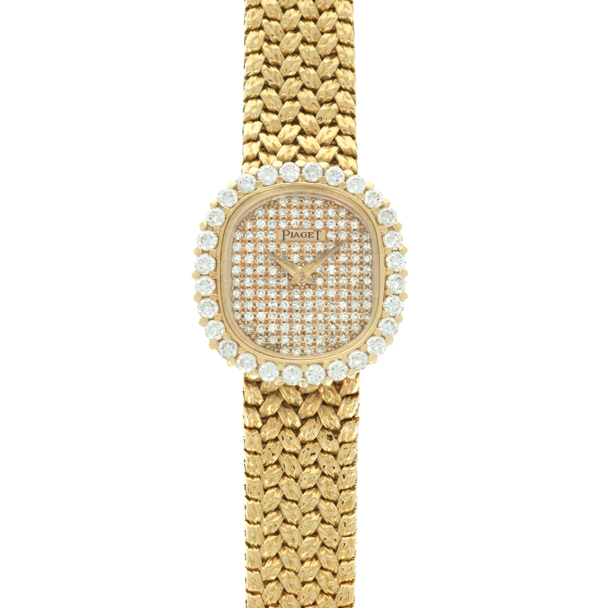 Piaget Yellow Gold Diamond Watch, 1970s