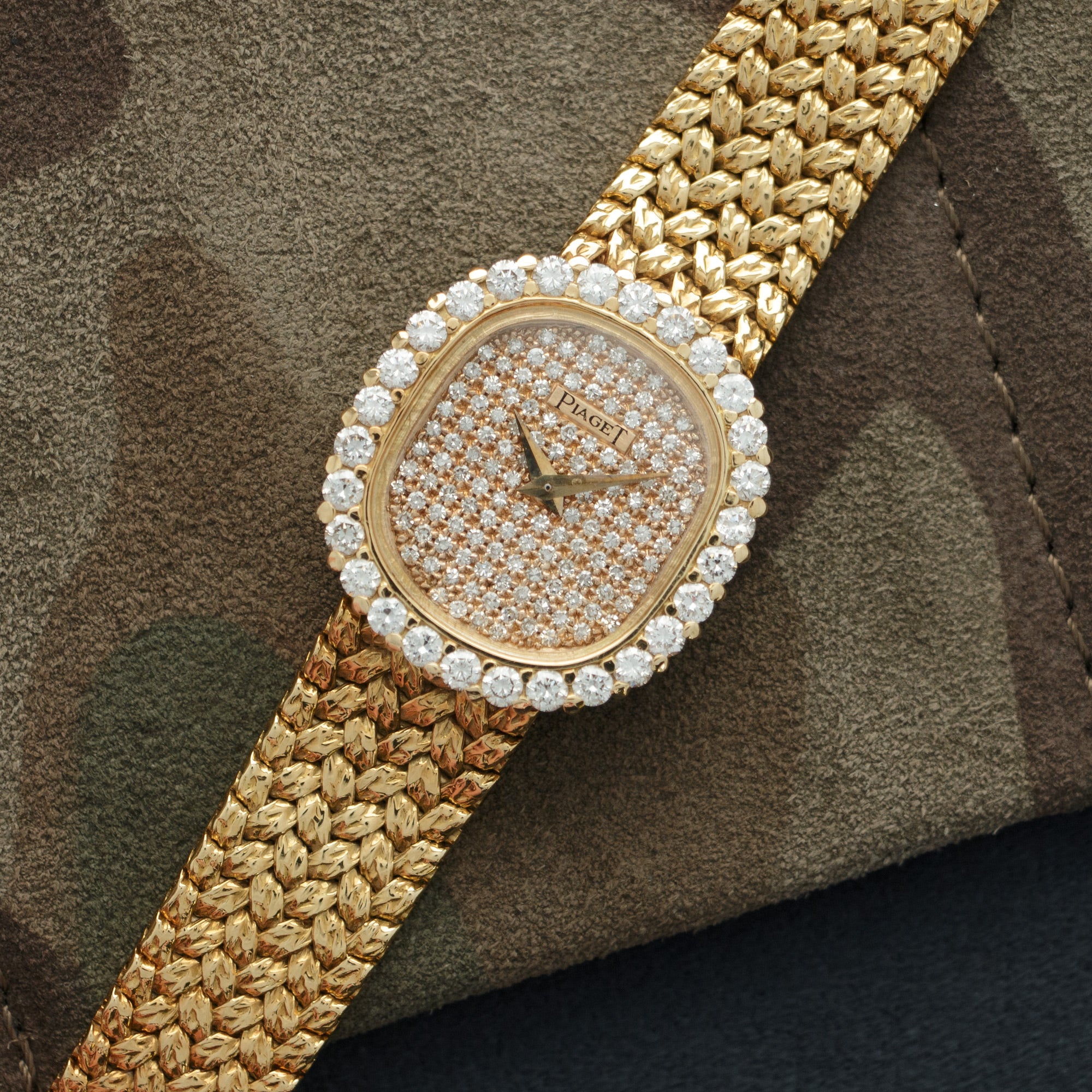 Piaget Yellow Gold Diamond Watch, 1970s - Image 2