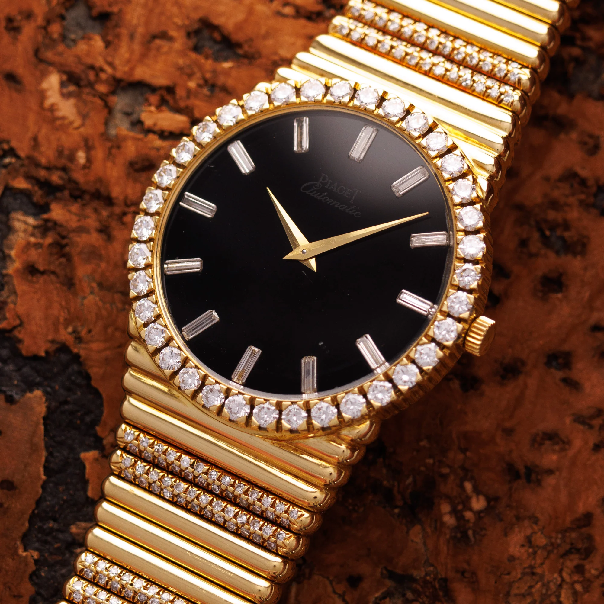 Piaget Yellow Gold Emperador Diamond Watch Ref. 12336 - Image 2