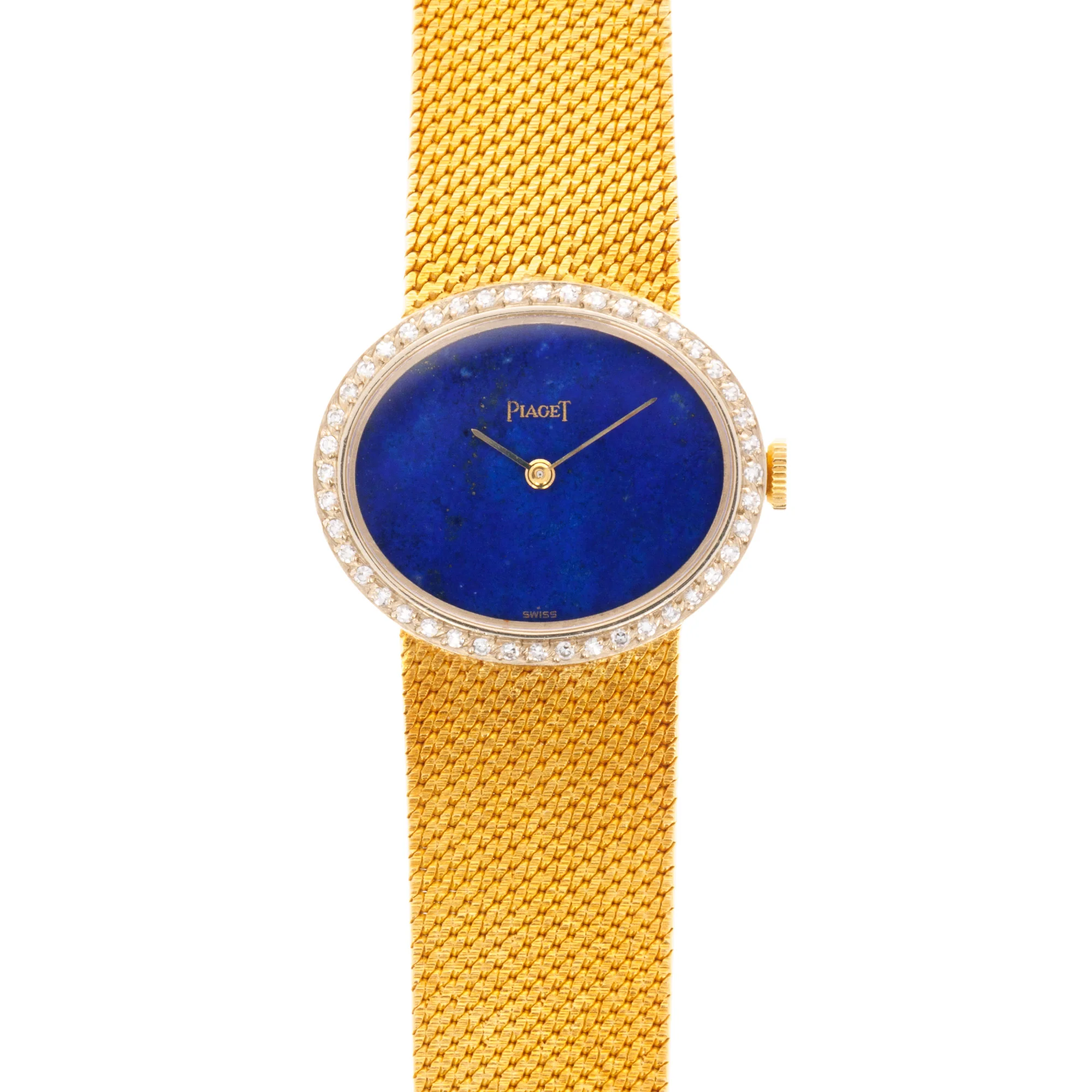 Piaget Yellow Gold Lapis Diamond Watch Ref. 6805