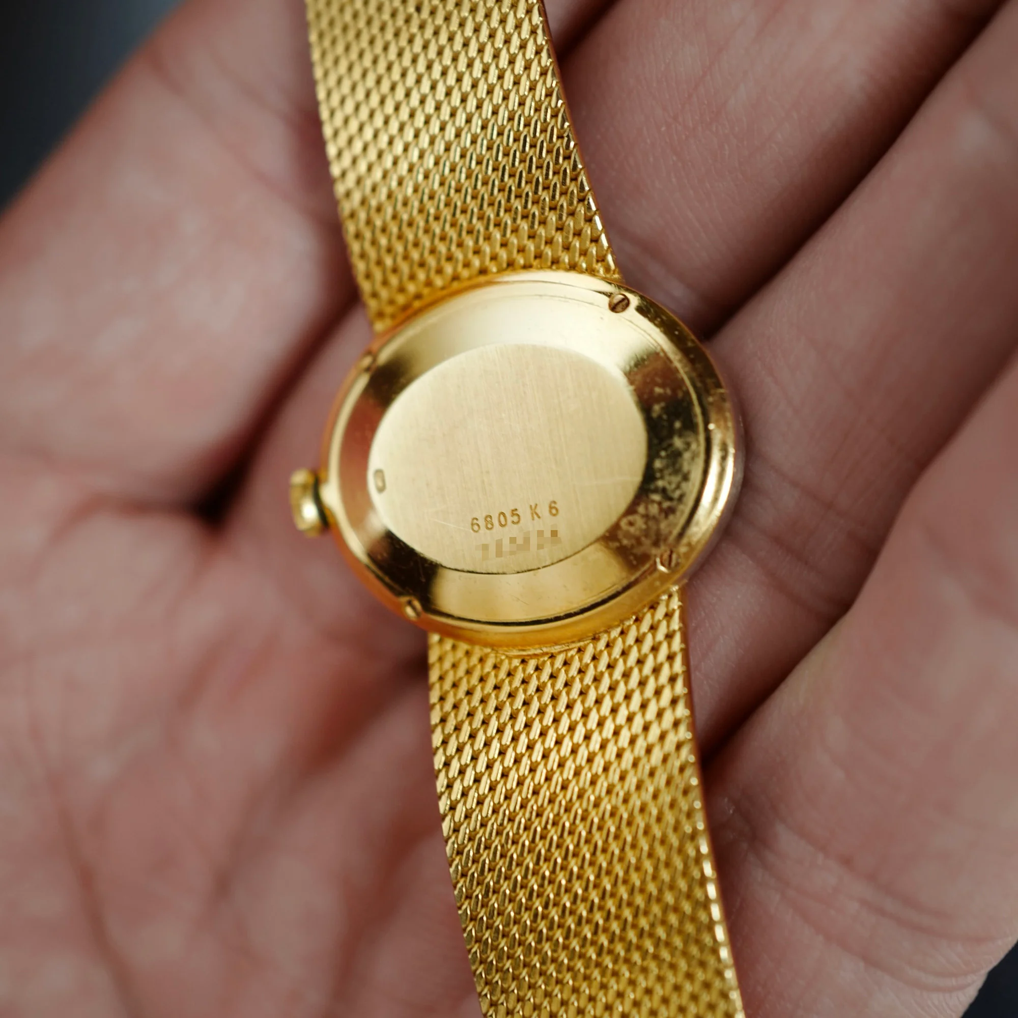 Piaget Yellow Gold Lapis Diamond Watch Ref. 6805 - Image 6