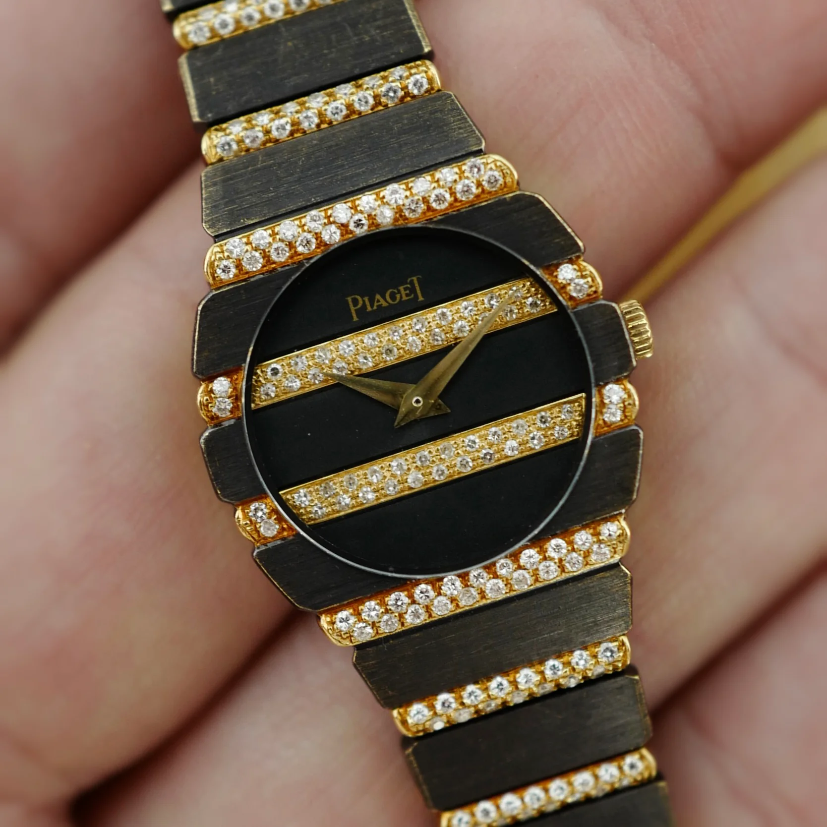 Piaget Yellow Gold Polo Diamond Watch Ref. 861 (New Arrival)