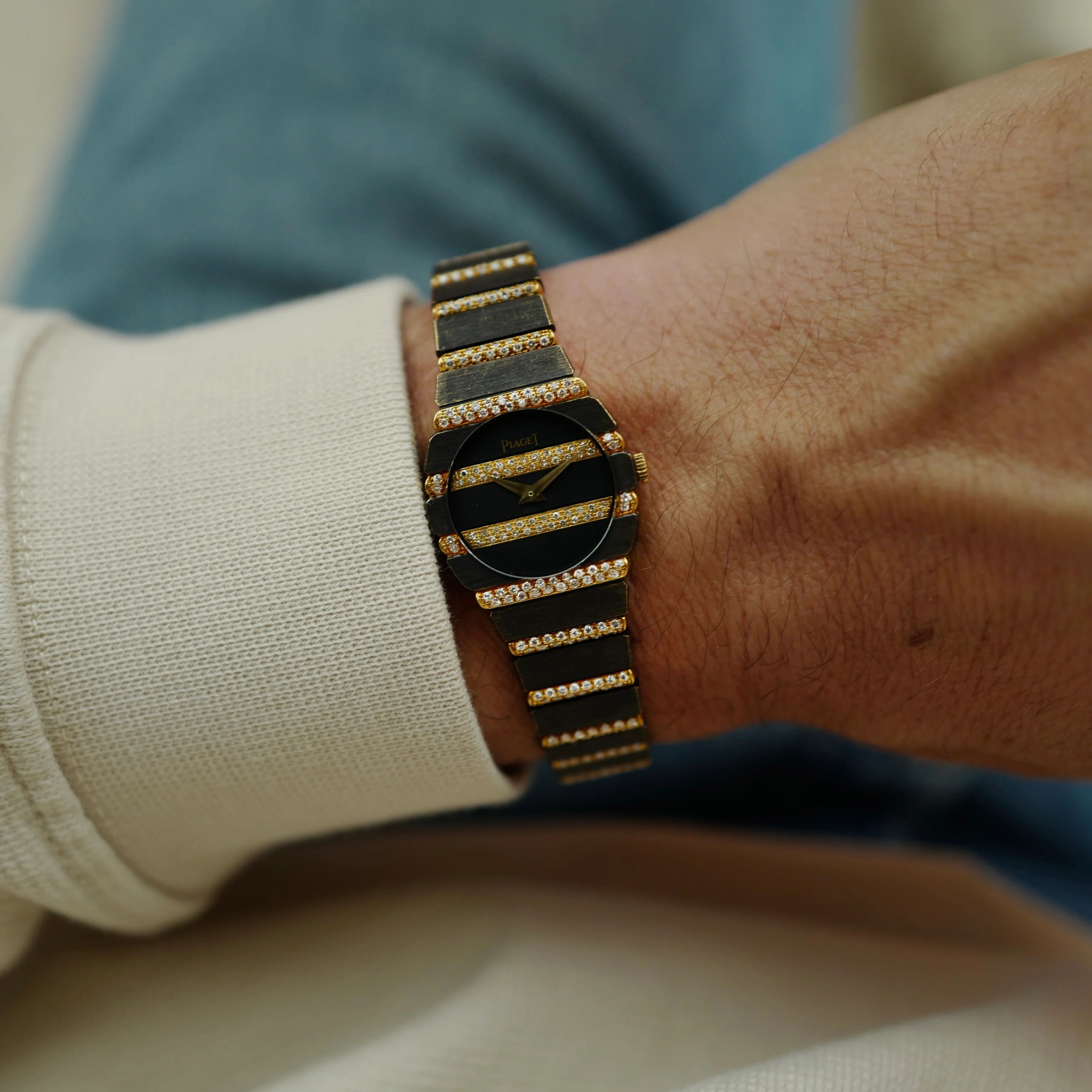 Piaget Yellow Gold Polo Diamond Watch Ref. 861 (New Arrival) - Image 8