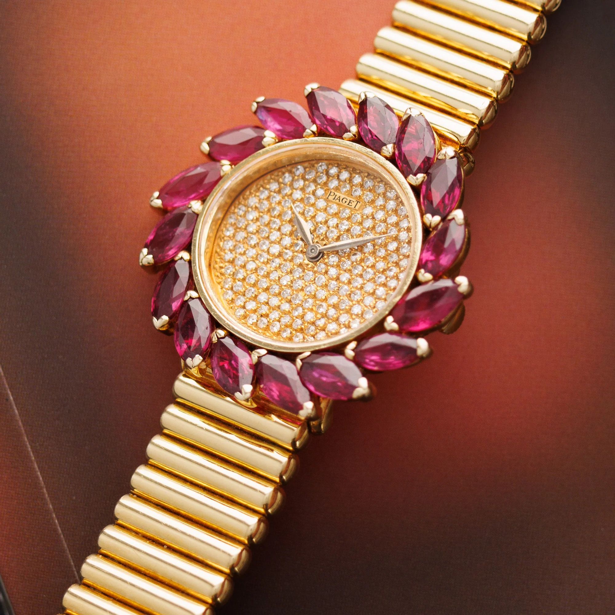 Piaget Yellow Gold Ruby & Diamond Watch Ref. 98170 - Image 2