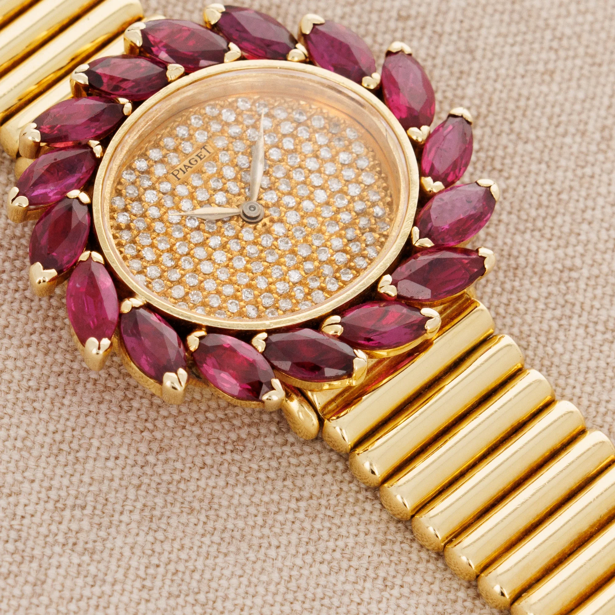 Piaget Yellow Gold Ruby & Diamond Watch Ref. 98170 - Image 4
