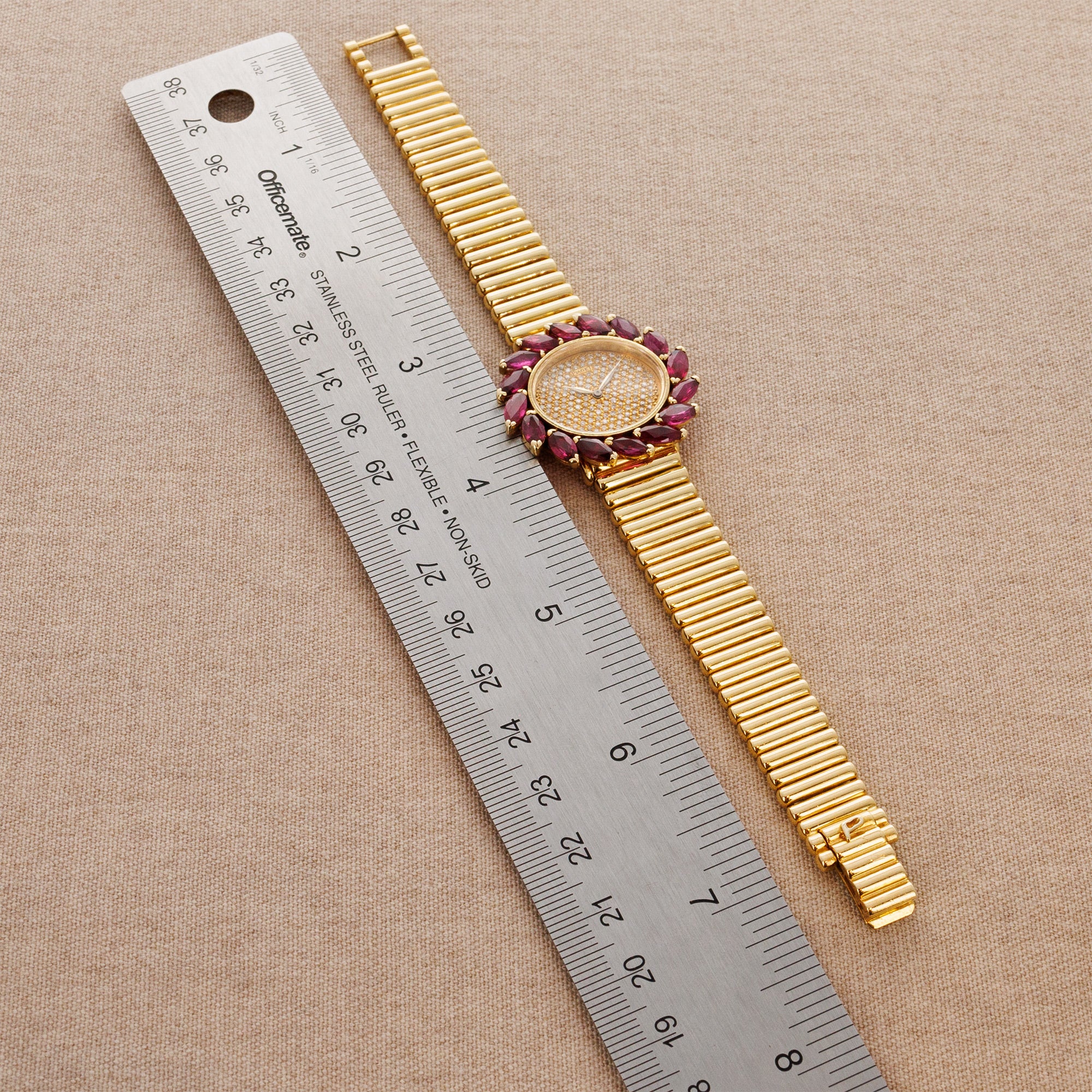 Piaget Yellow Gold Ruby & Diamond Watch Ref. 98170 - Image 5