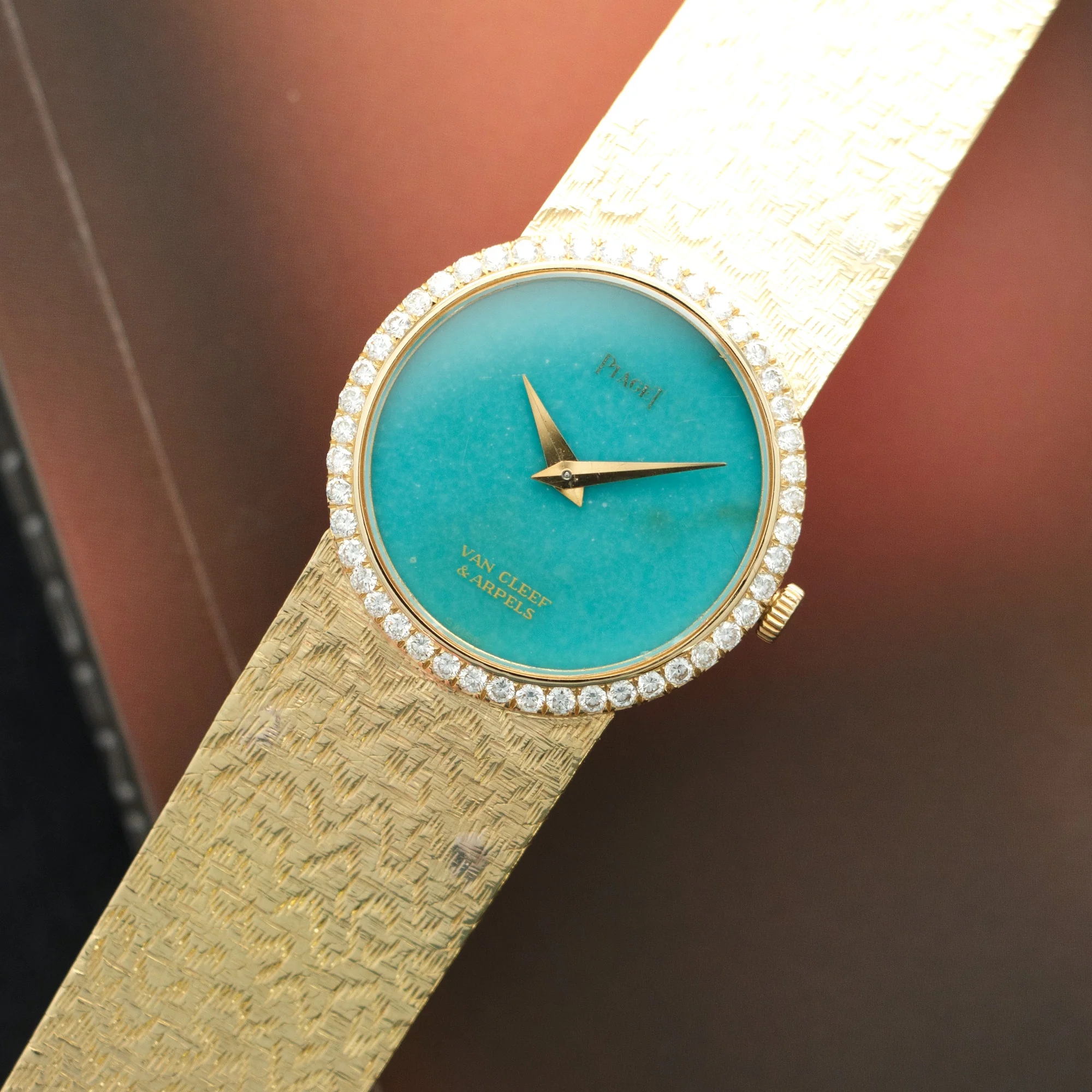 Piaget Yellow Gold Turquoise Diamond Watch, Retailed by Van Cleef & Arpels - Image 2
