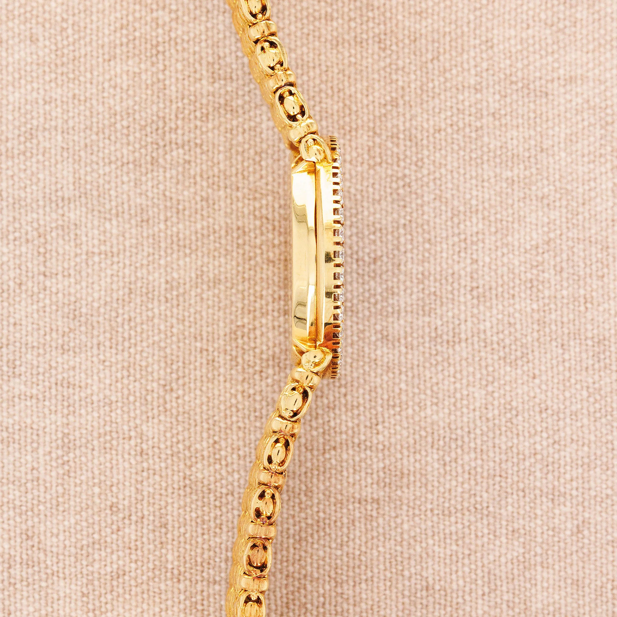 Piaget Yellow Gold Watch Ref. 9706 with Lapis and Diamond Dial - Image 5