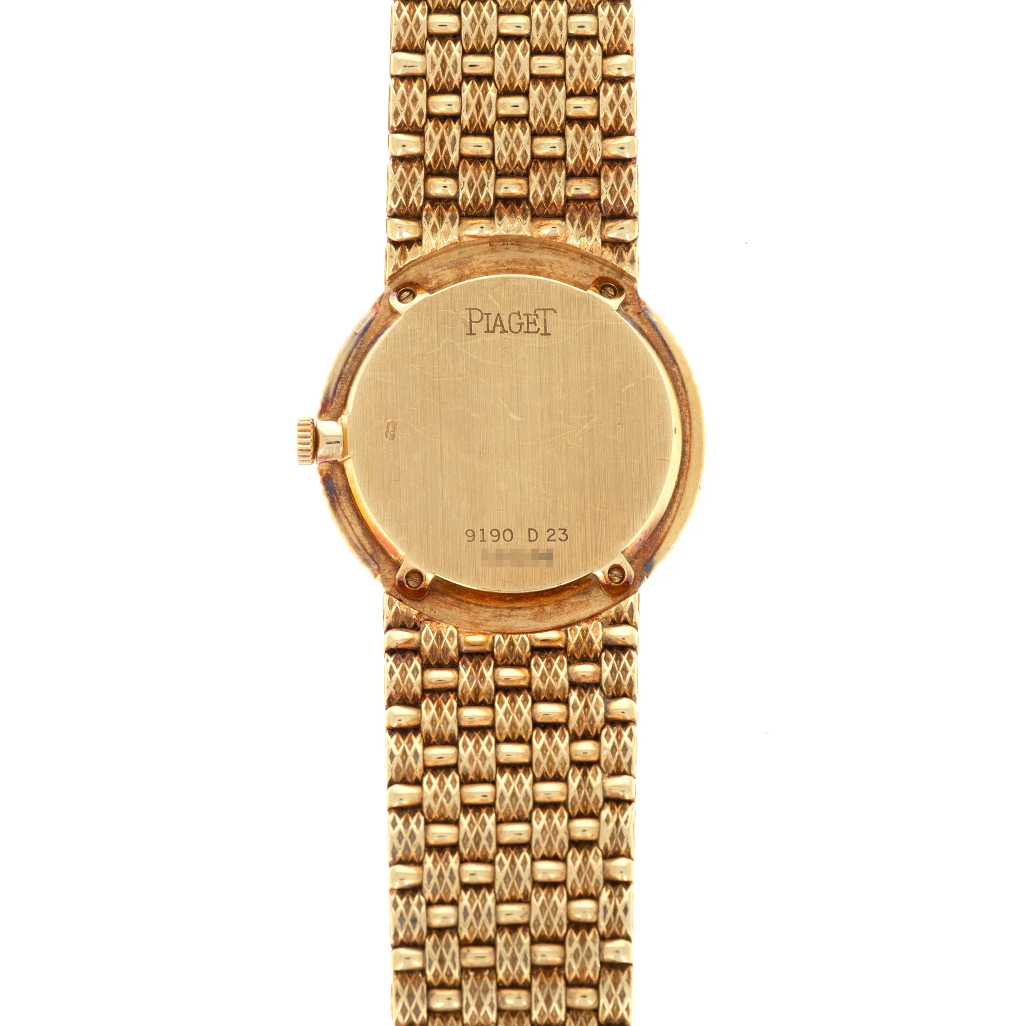 Piaget Yellow Gold Watch with Diamond Bezel and Opal, Diamond and Ruby Dial - Image 4
