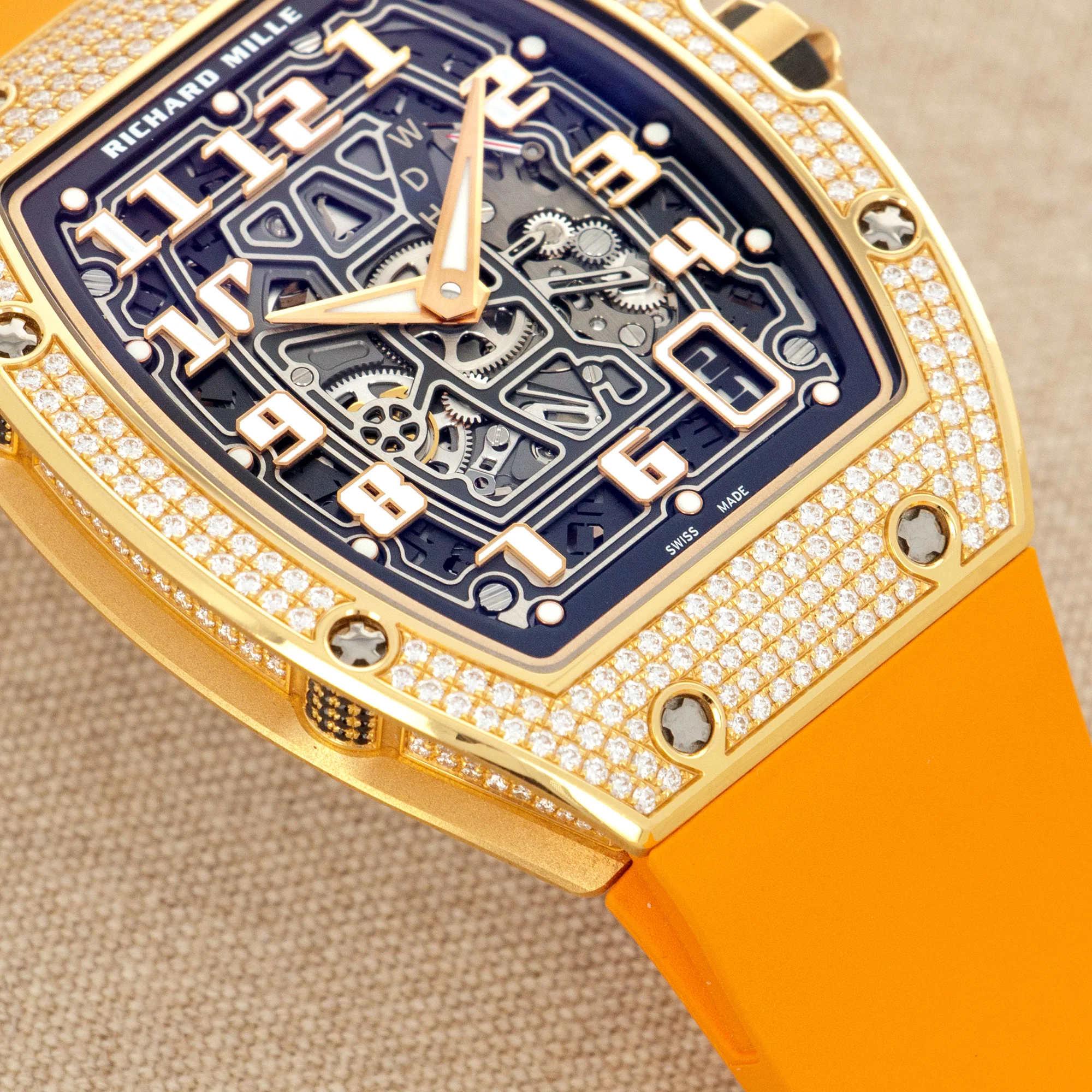 Richard Mille Rose Gold RM67-01 with Factory Pave Diamond Case - Image 3