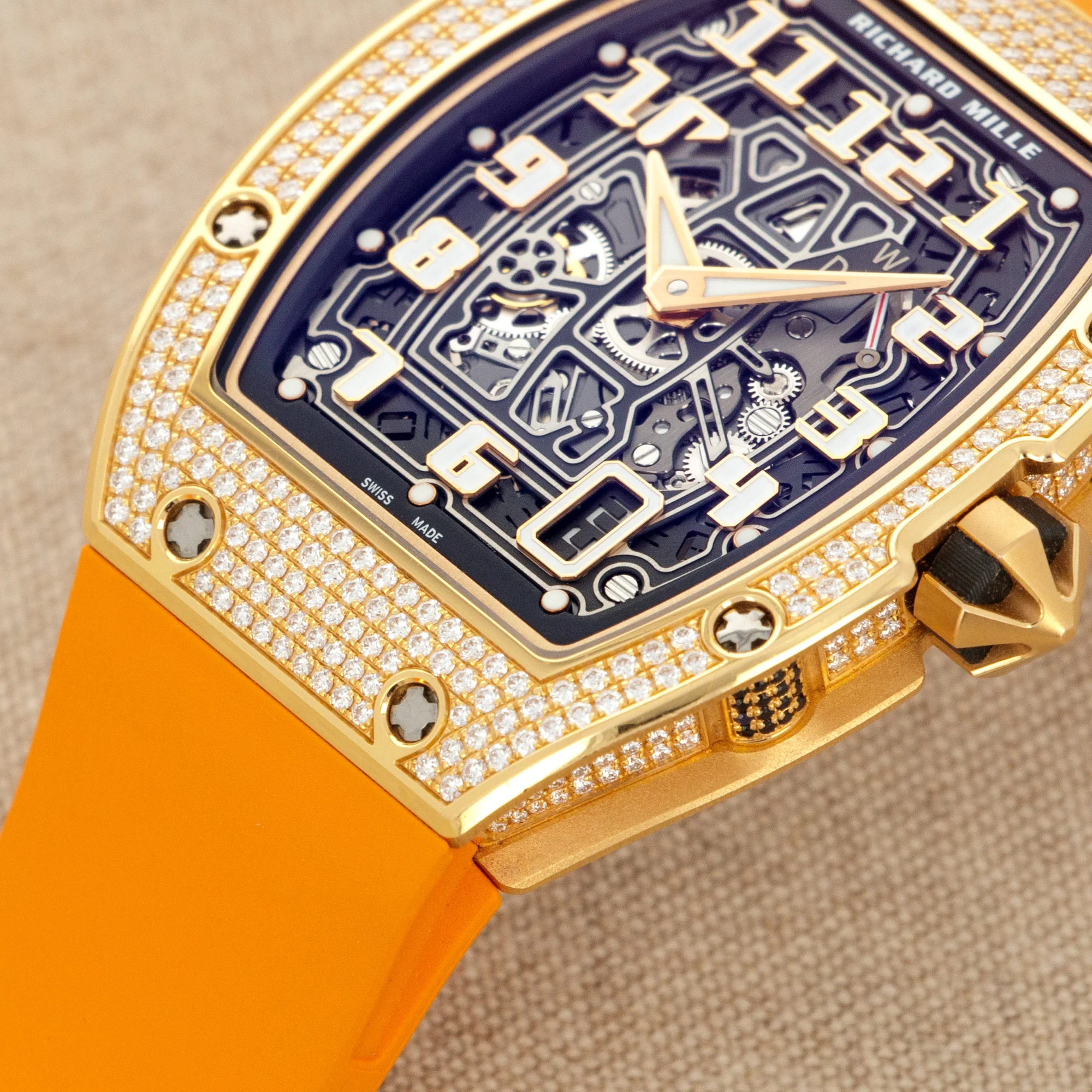 Richard Mille Rose Gold RM67-01 with Factory Pave Diamond Case - Image 4