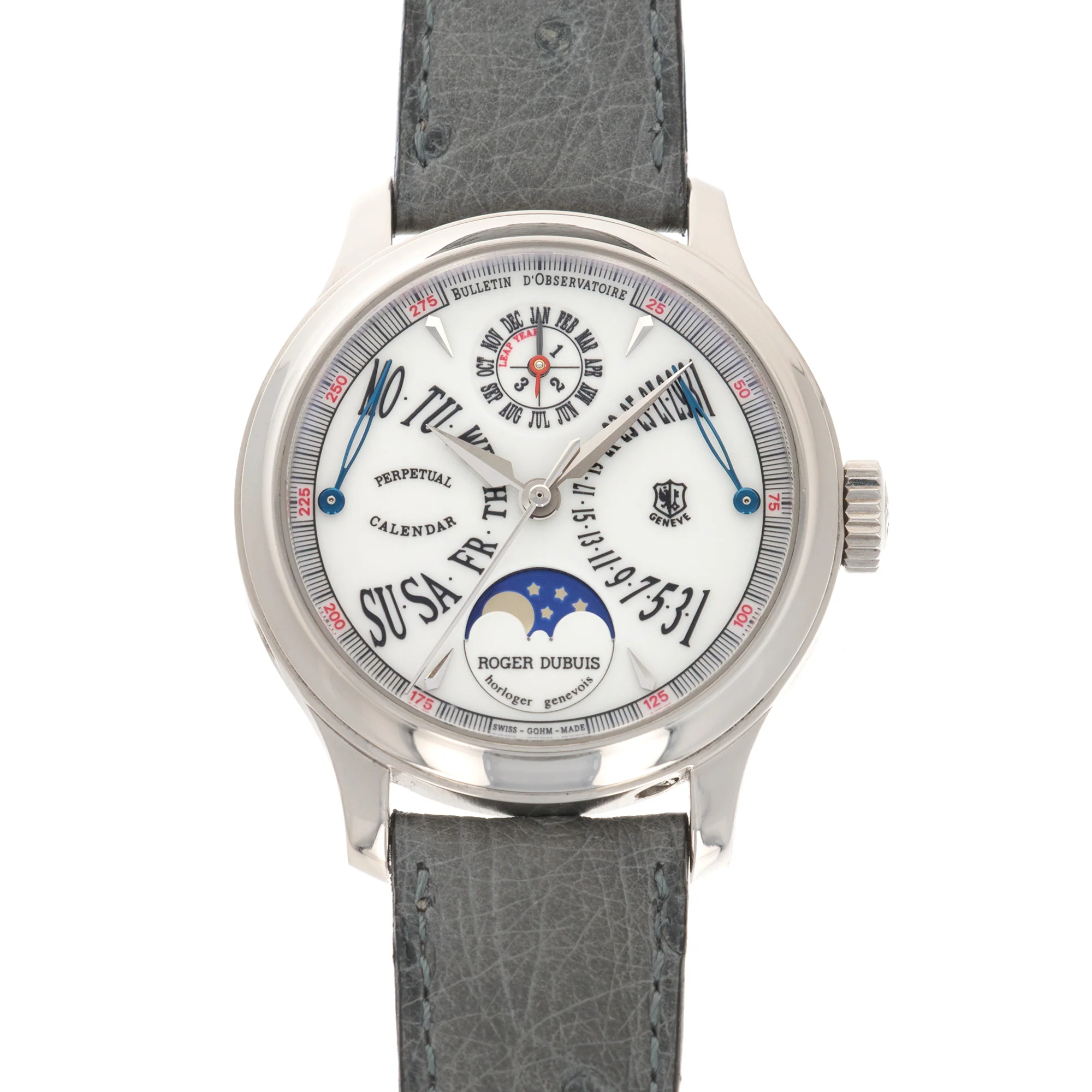 Roger Dubuis White Gold Hommage Perpetual Calendar Watch