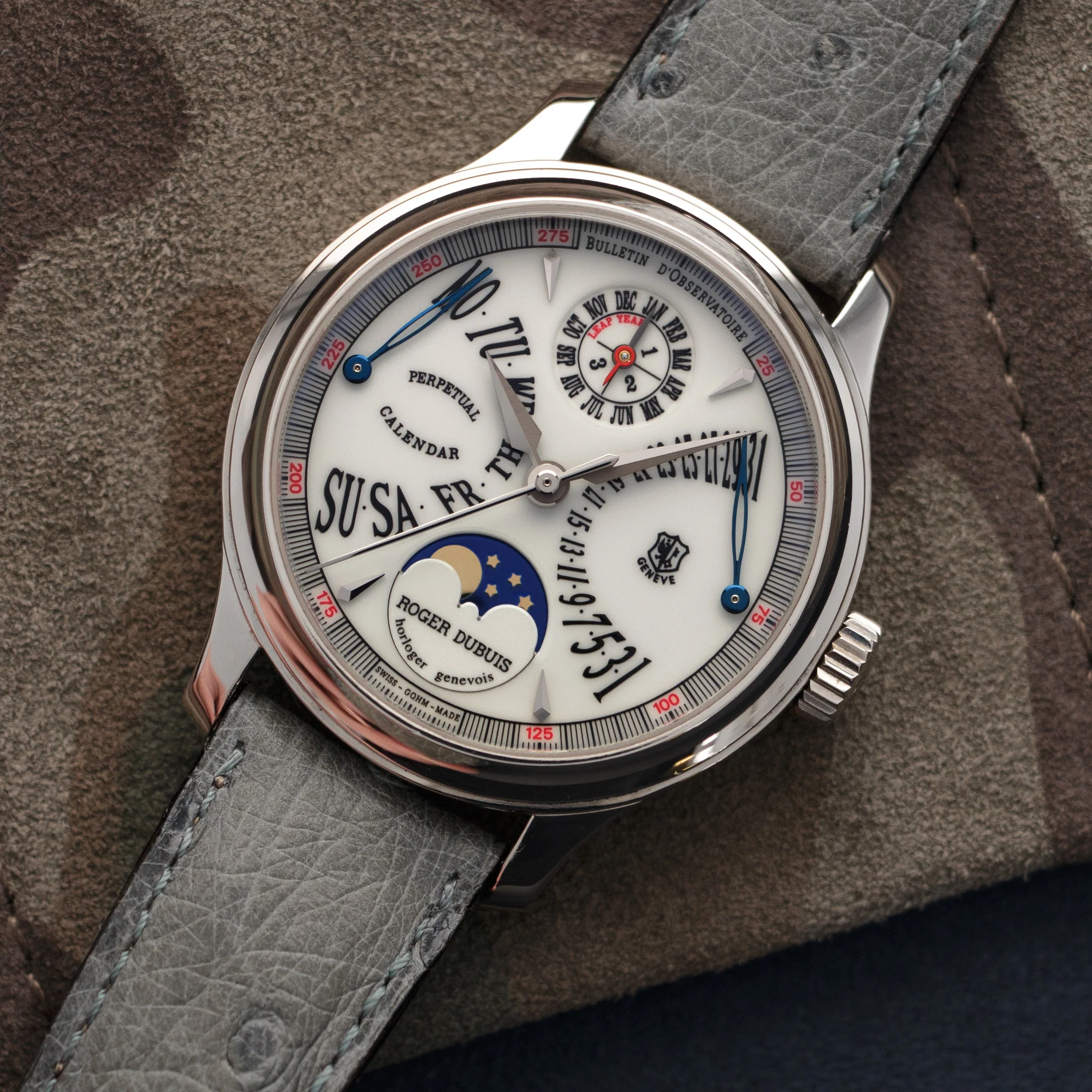 Roger Dubuis White Gold Hommage Perpetual Calendar Watch - Image 2