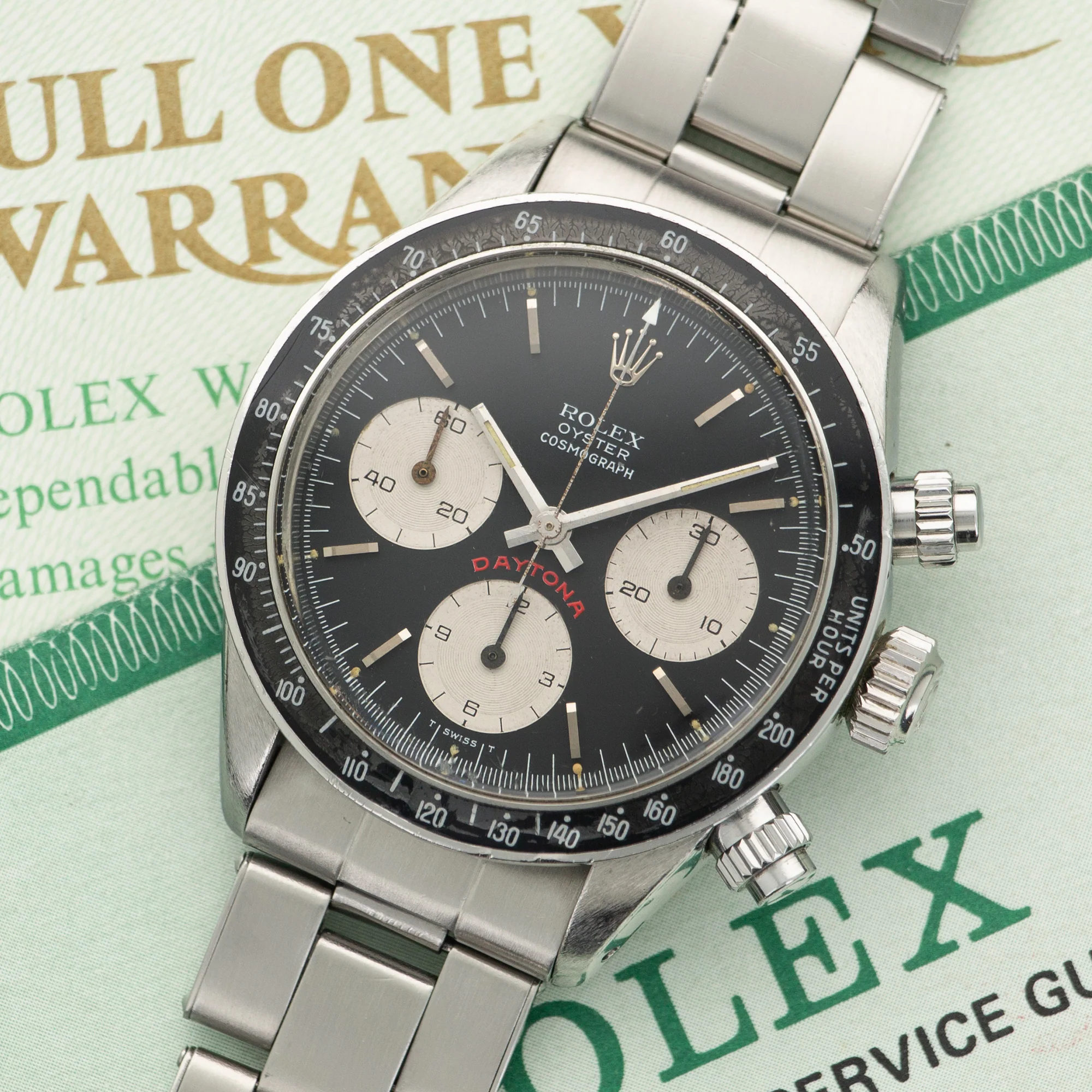 Rolex Cosmograph Big Red Daytona Watch Ref. 6263 with Original Box and Guarantee - Image 2