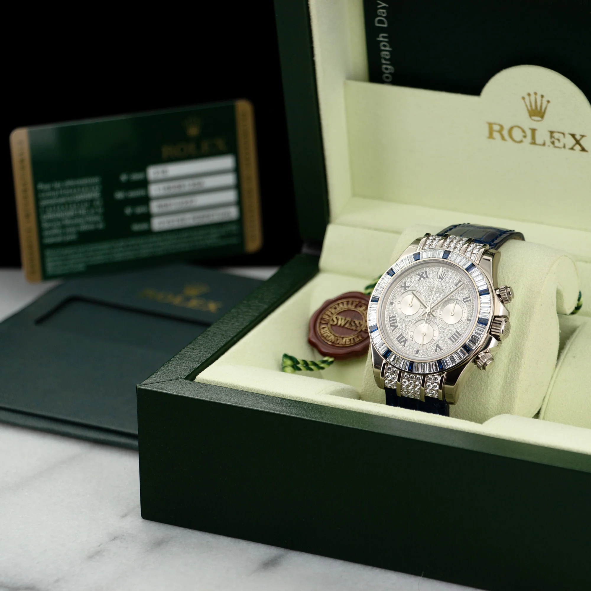 Rolex Cosmograph Daytona Diamond & Sapphire Watch Ref. 116599 - Image 6