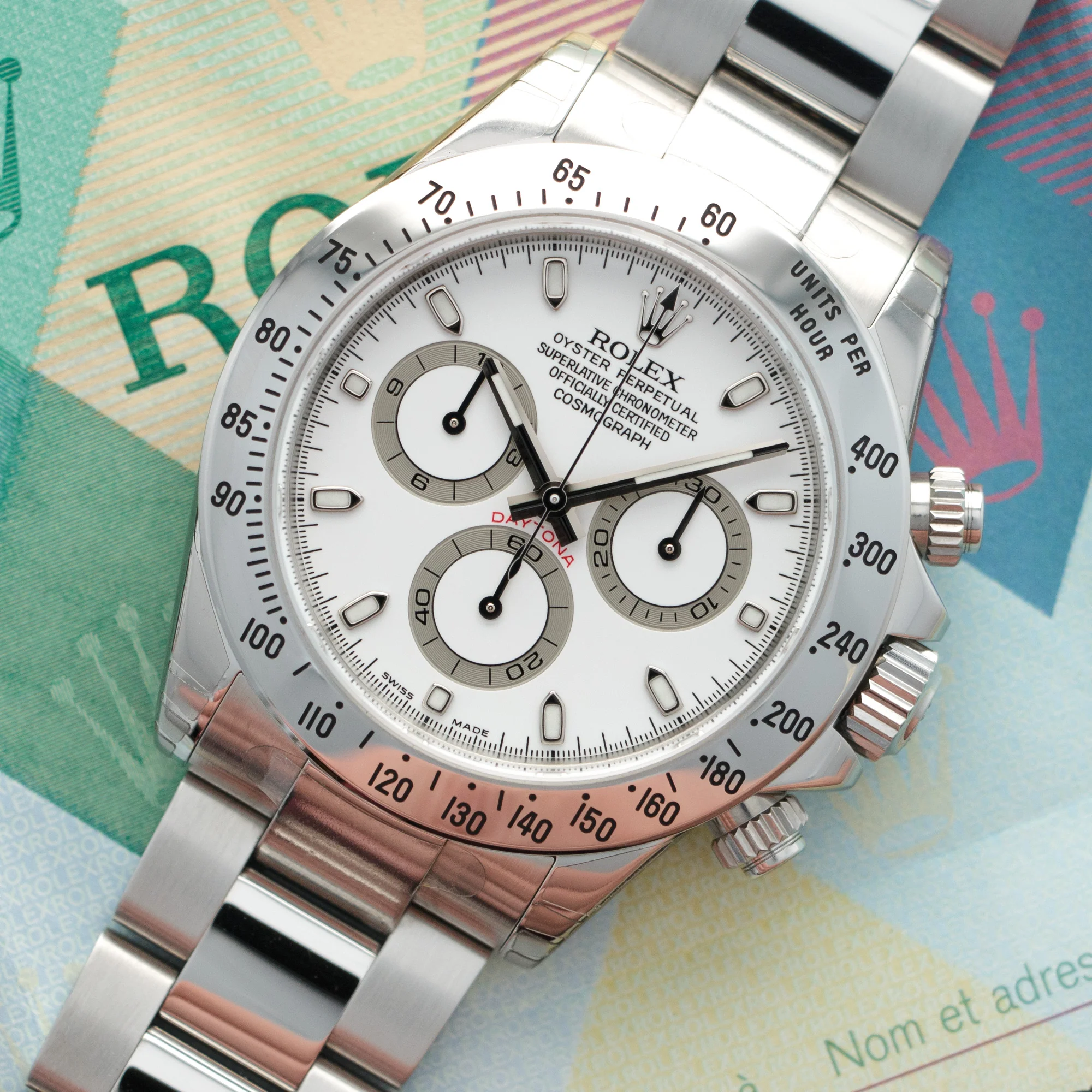 Rolex Cosmograph Daytona Watch Ref. 116520, with Original Box and Papers, Completely New Old Stock - Image 2