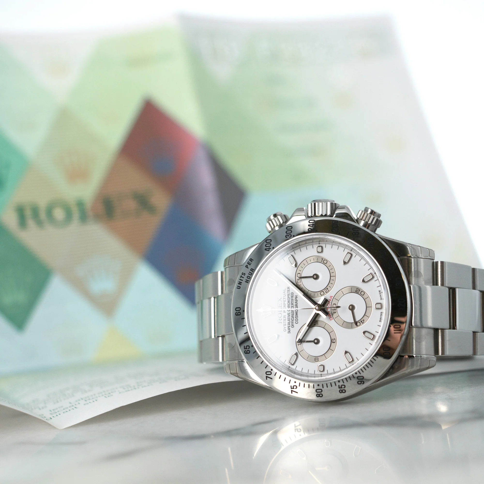 Rolex Cosmograph Daytona Watch Ref. 116520, with Original Box and Papers, Completely New Old Stock - Image 7