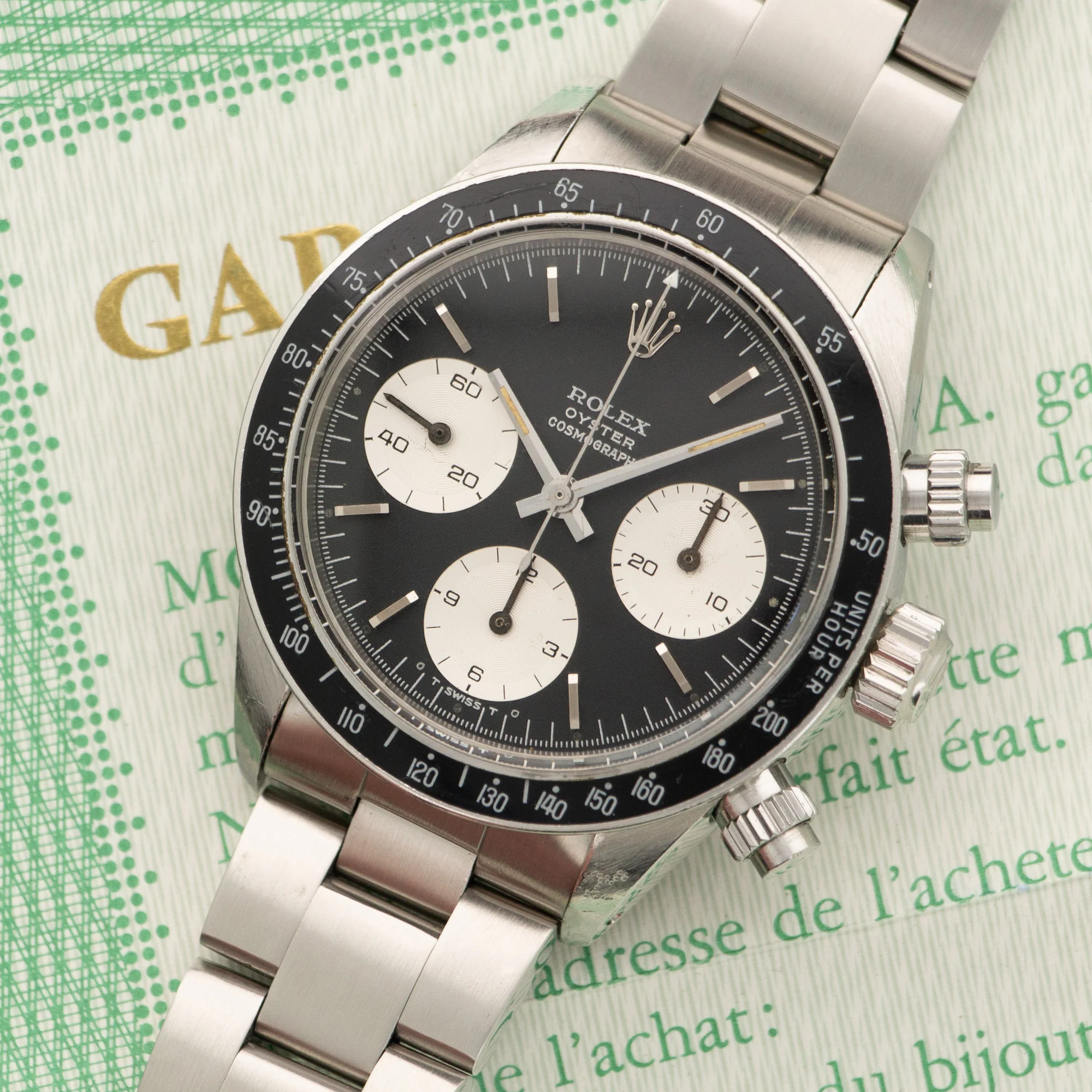 Rolex Cosmograph Daytona Watch Ref. 6263 with Military History, Sigma Dial and Original Warranty and Hangtag - Image 2
