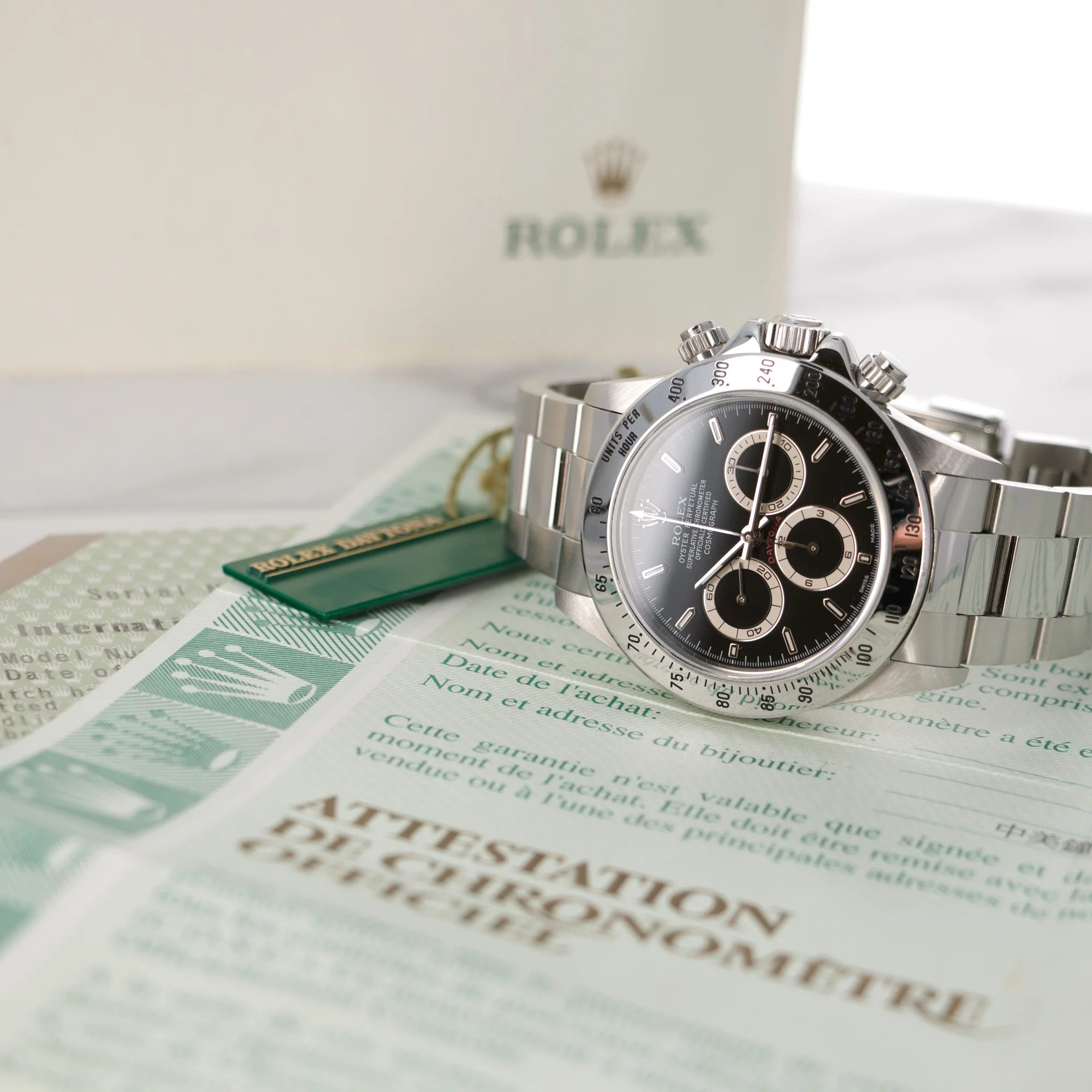 Rolex Cosmograph Daytona Zenith Watch Ref. 16520 with Original Warranty Paper - Image 7