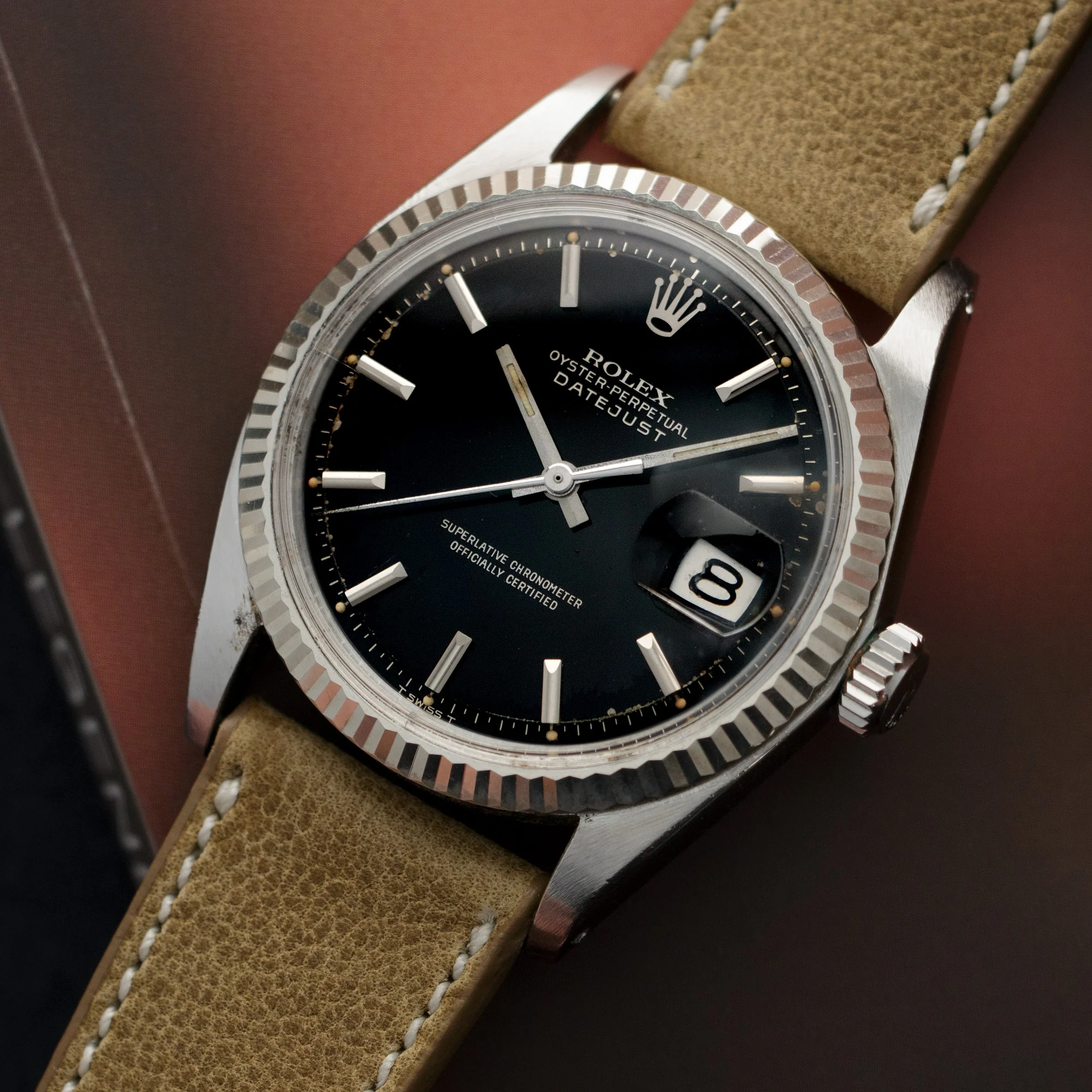 Rolex Datejust Black Gilt Watch Ref. 1601 - Image 2
