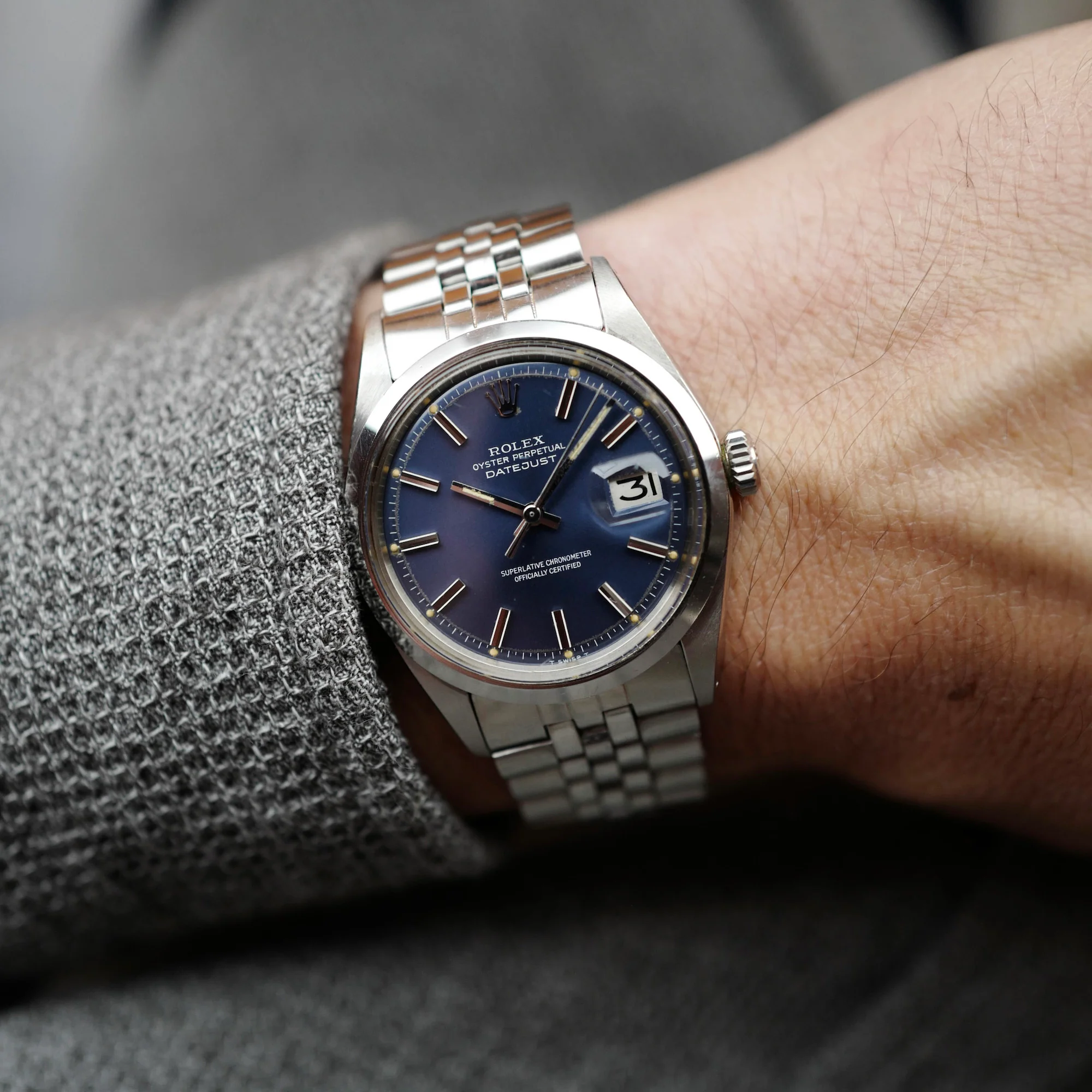 Rolex Datejust Ref. 1600 with Blue Dial - Image 3