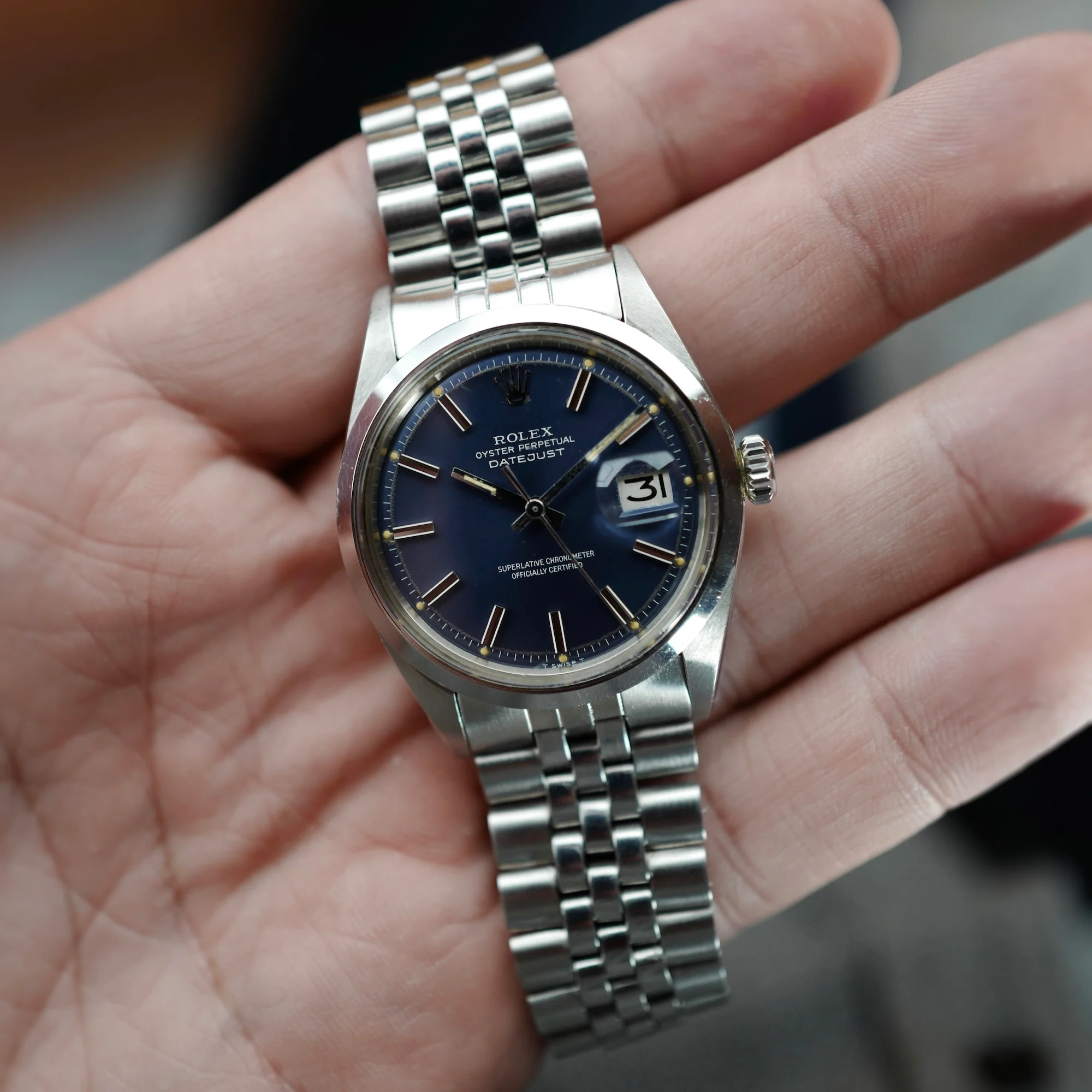 Rolex Datejust Ref. 1600 with Blue Dial - Image 4