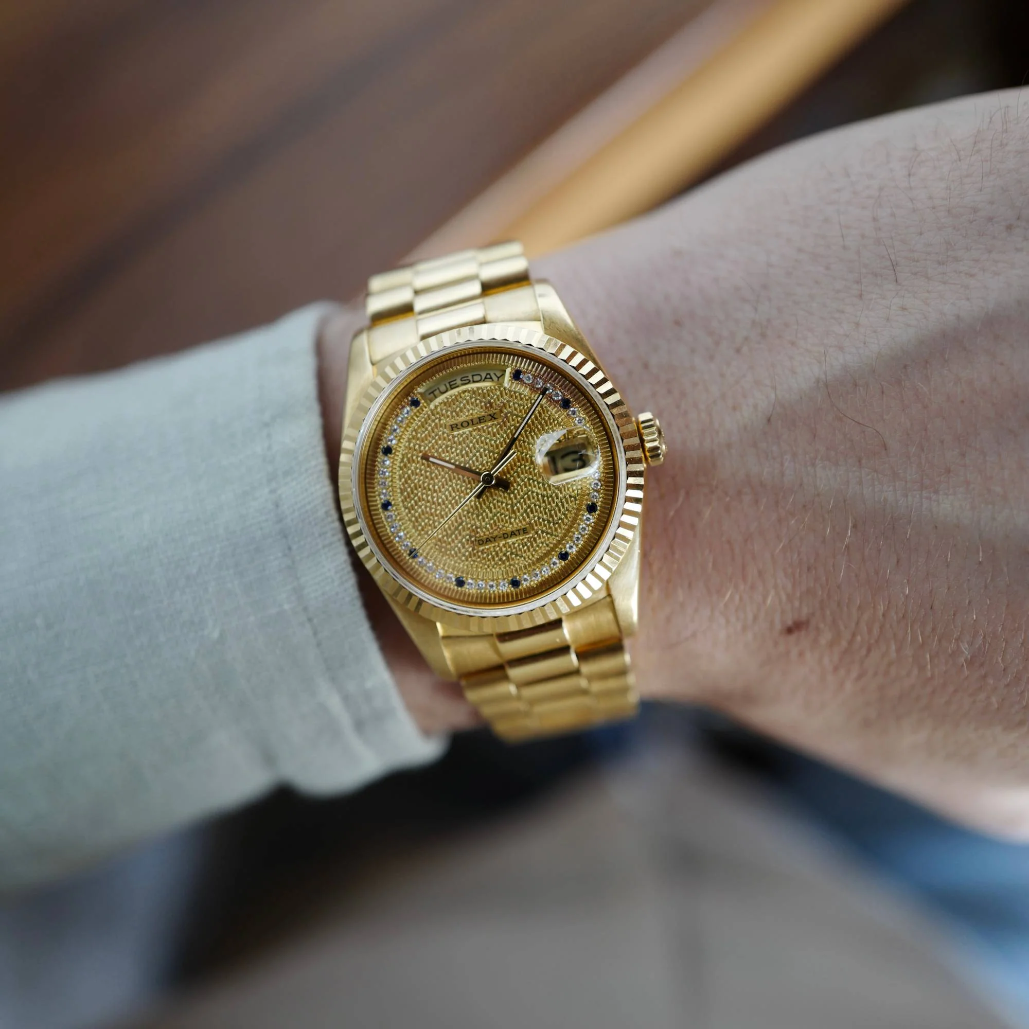 Rolex Day-Date Ref. 18238 with Gold Missoni String Dial - Image 5