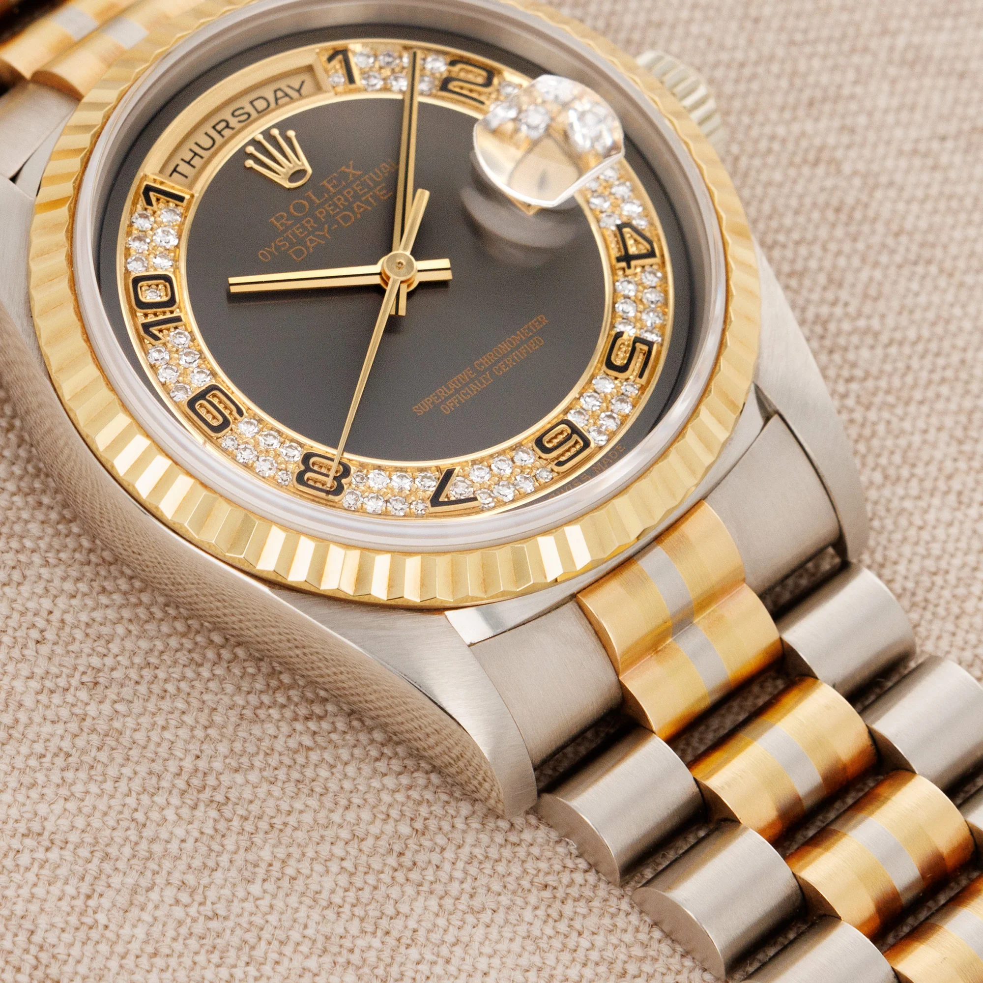 Rolex Day Date Tridor Ref. 18239 with Diamond Dial - Image 4