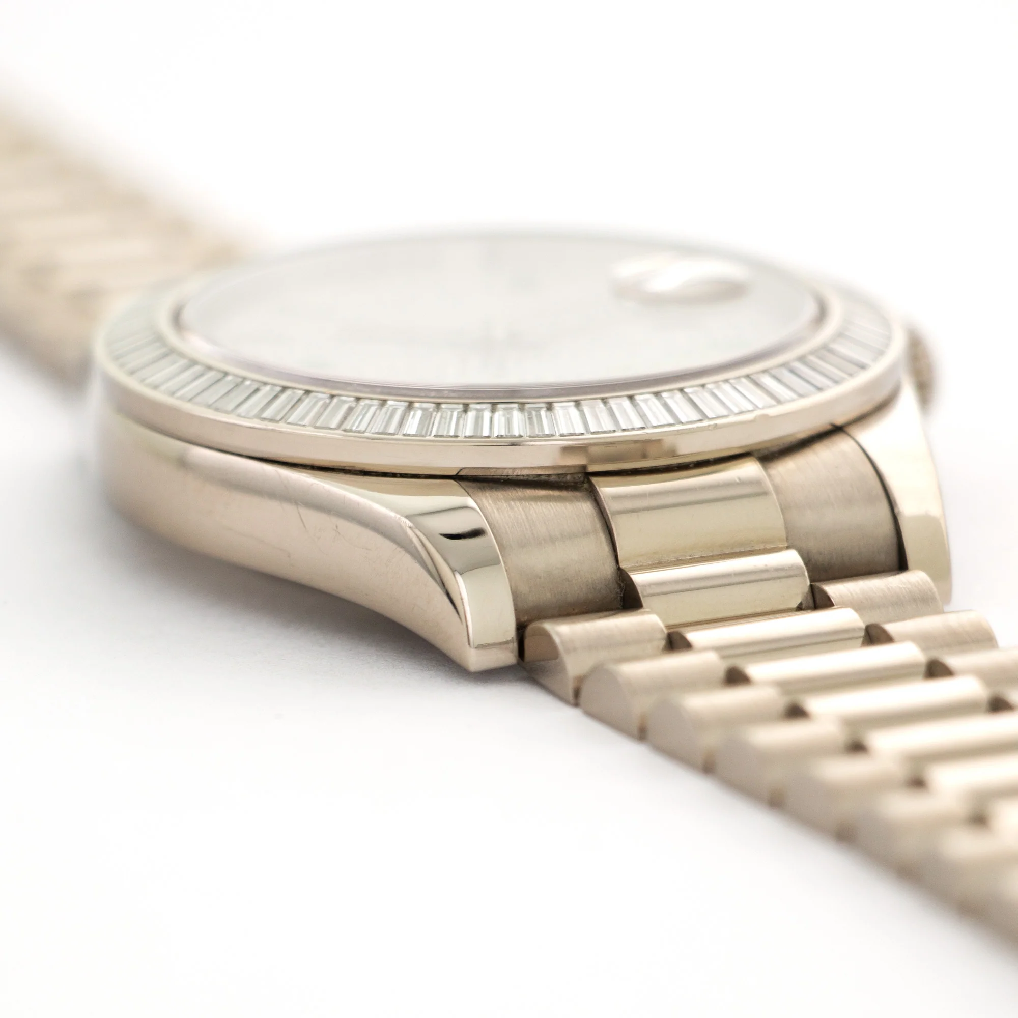 Rolex Day-Date White Gold with Baguette Bezel and Pave Dial Ref. 218399BR - Image 3