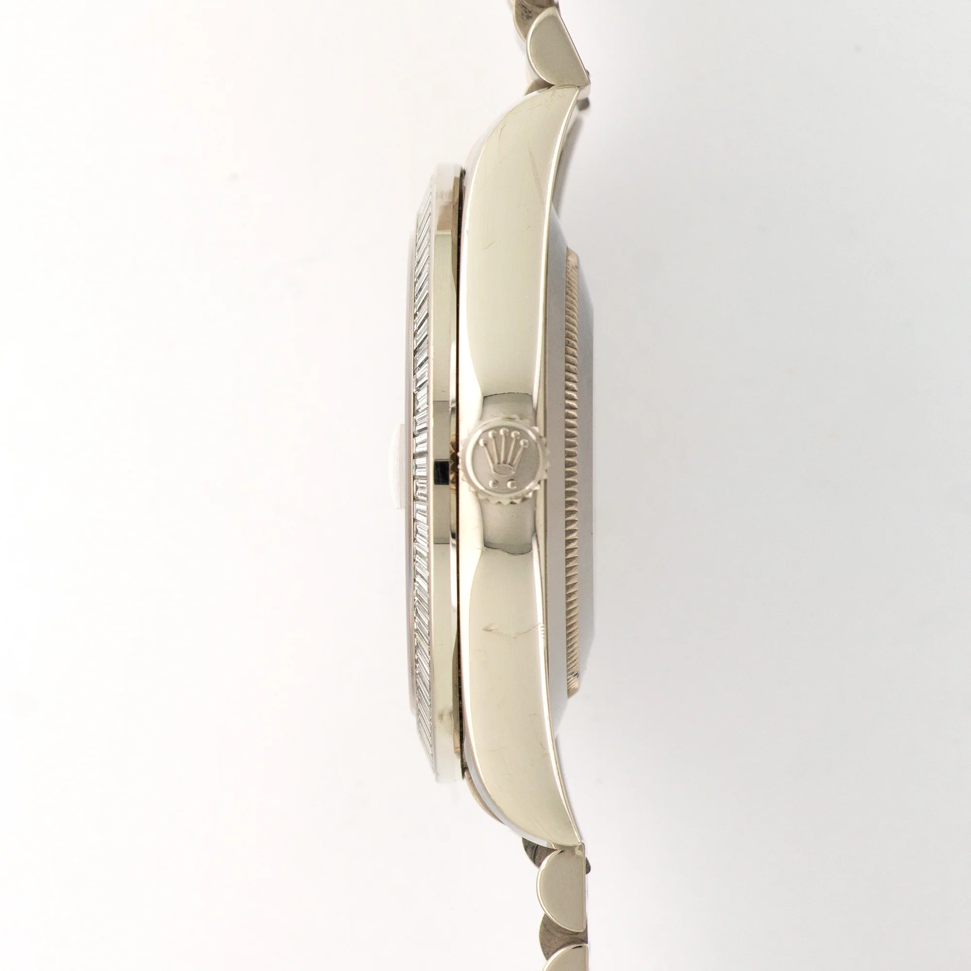 Rolex Day-Date White Gold with Baguette Bezel and Pave Dial Ref. 218399BR - Image 4