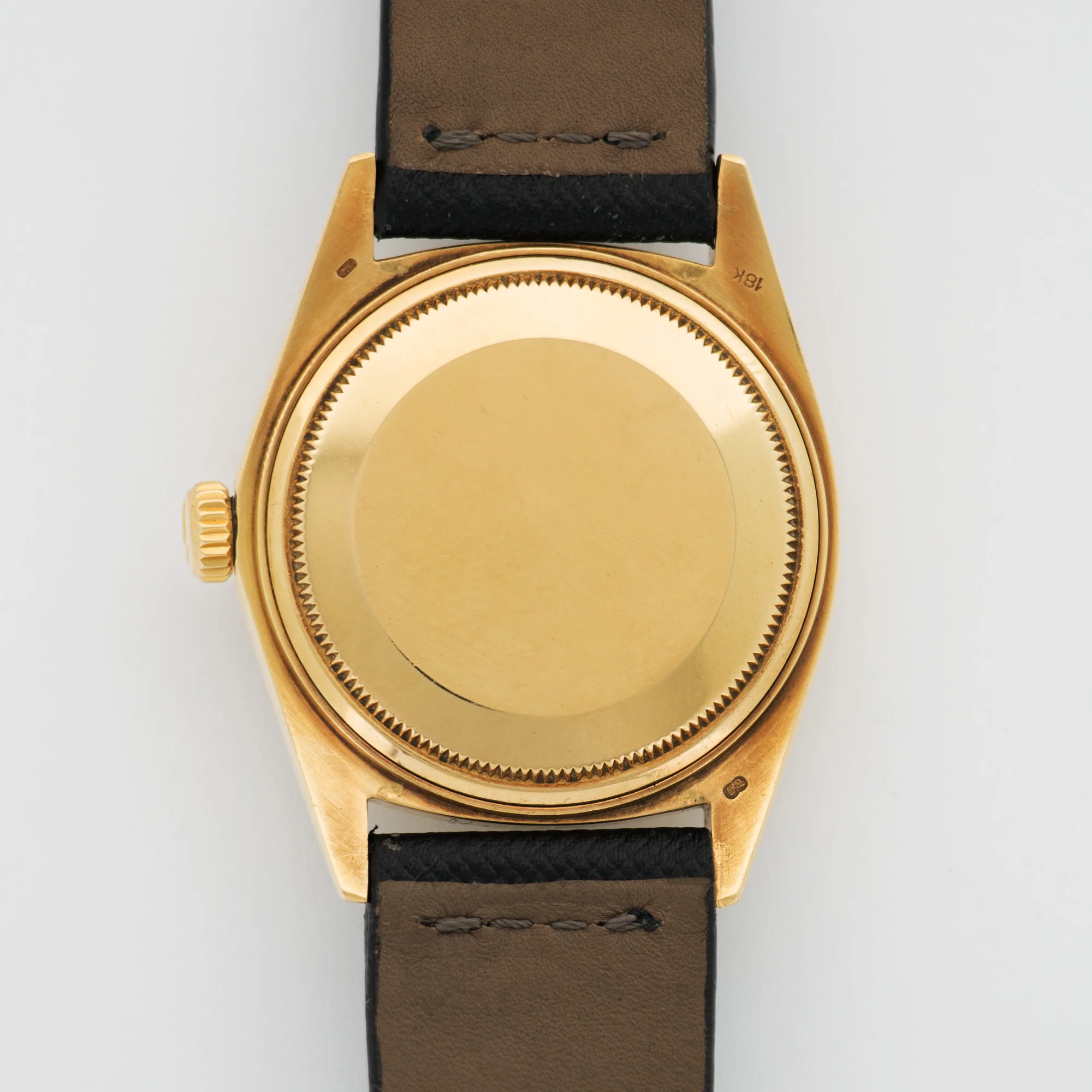 Rolex Day-Date Yellow Gold with Blue Vignette and Diamond Dial on Strap - Image 6