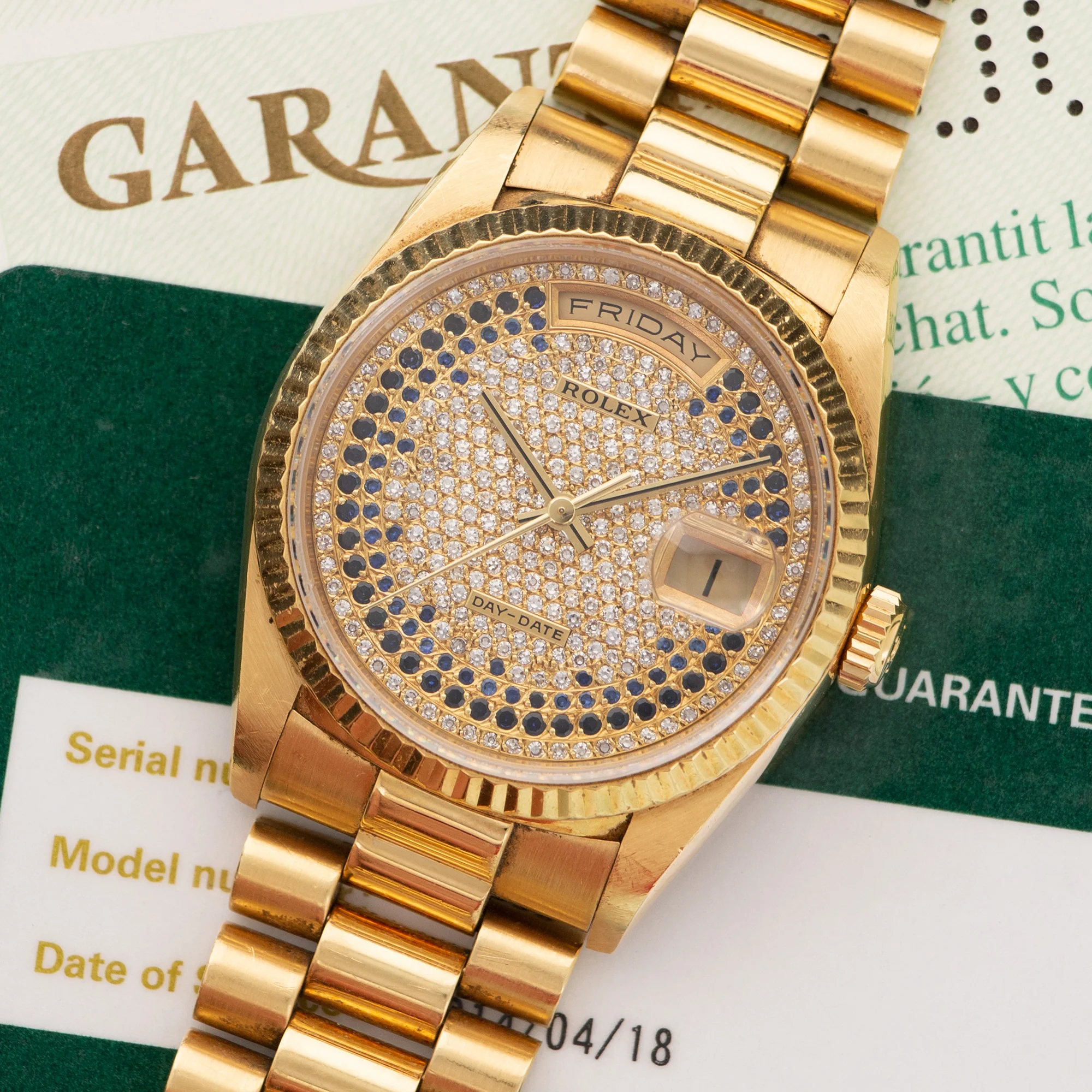 Rolex Day-Date Yellow Gold with Pave Dial Ref. 18238 - Image 2