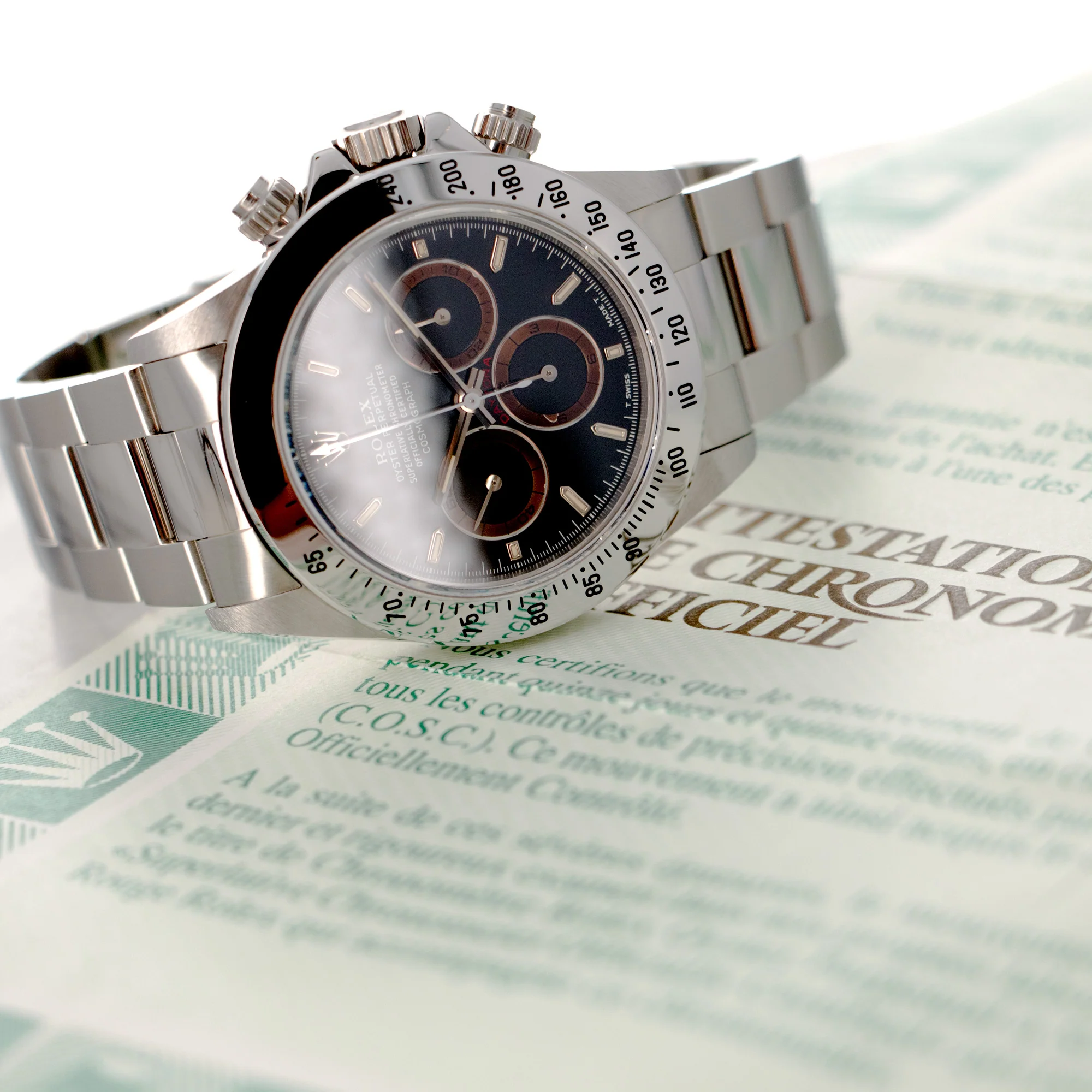 Rolex Daytona Cosmograph Chocolate Patrizzi Watch Ref. 16520 with Original Warranty Paper - Image 7