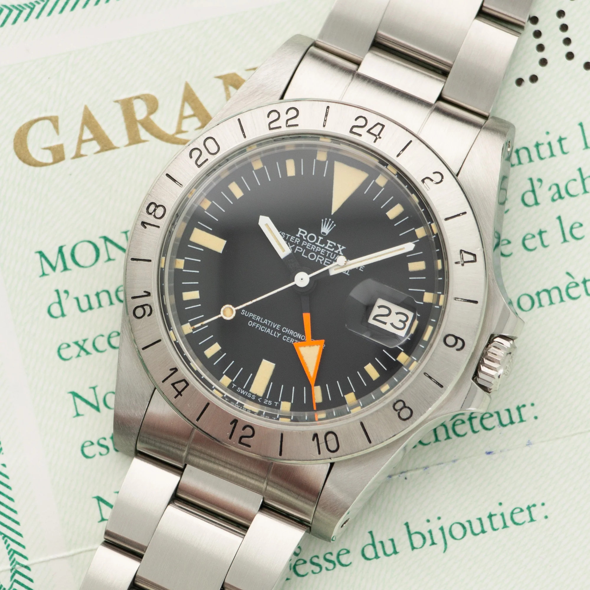 Rolex Explorer II Orange Hand Watch Ref. 1655 with Original Box and Paper - Image 2