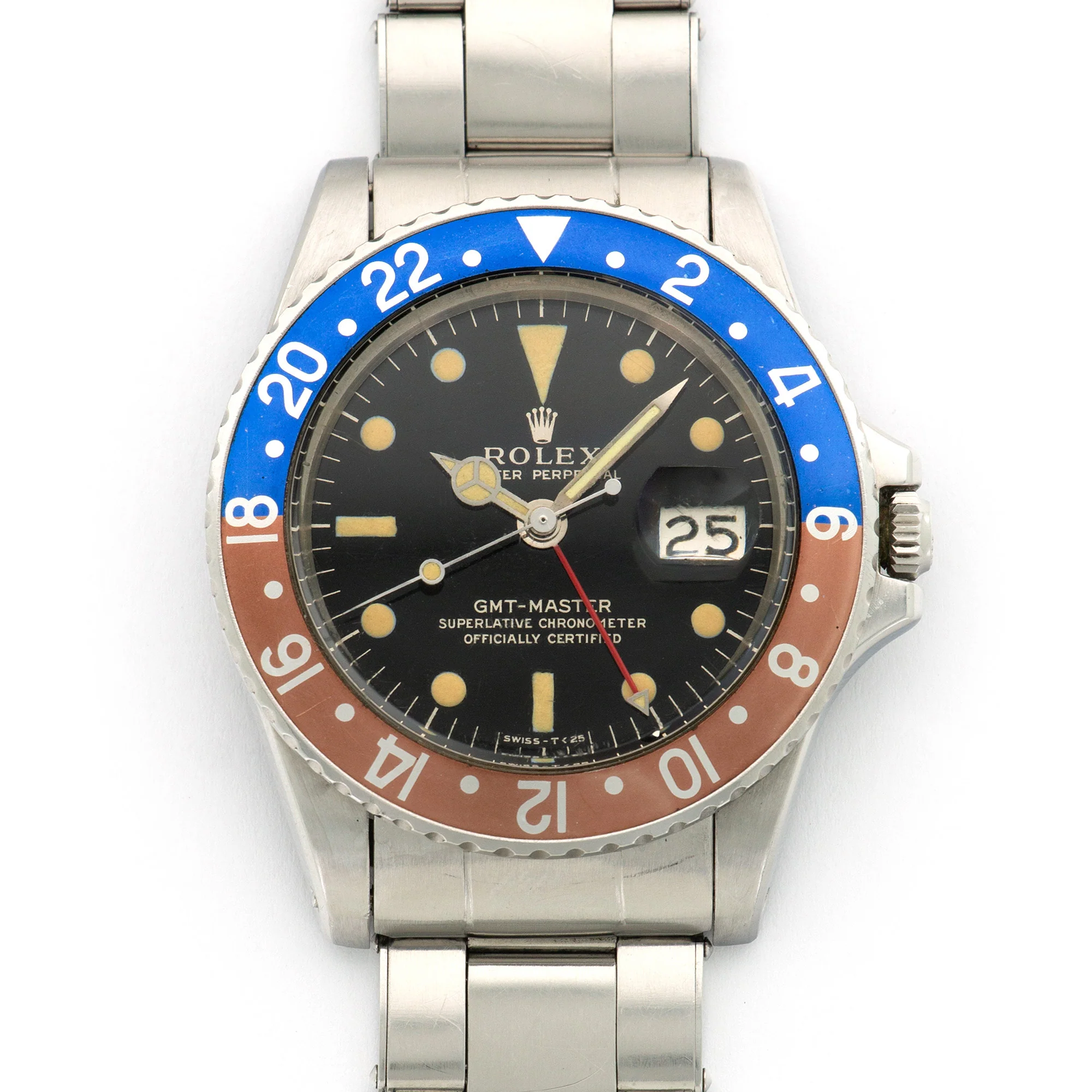 Rolex GMT-Master Gilt Watch Ref. 1675 with Original Box and Papers