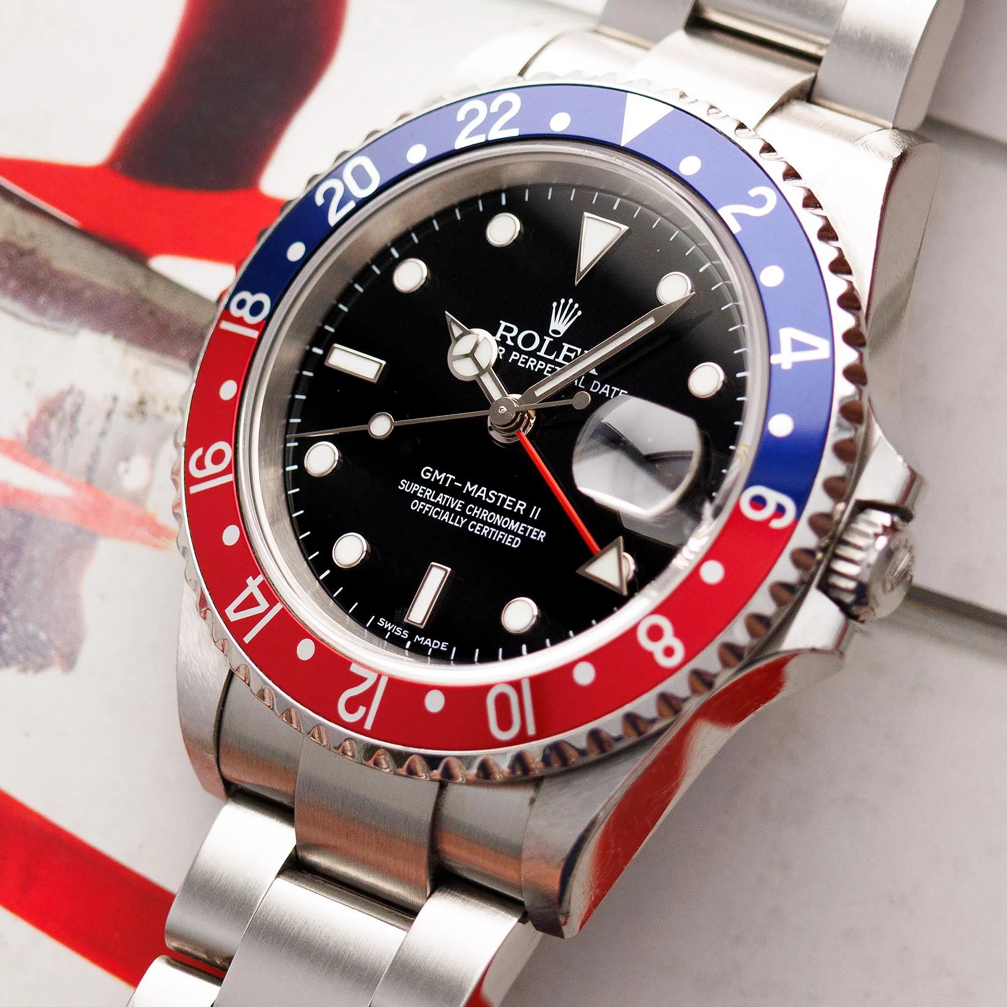Rolex GMT Master II Ref. 16710 Pepsi M serial Cal 3186 - Image 2
