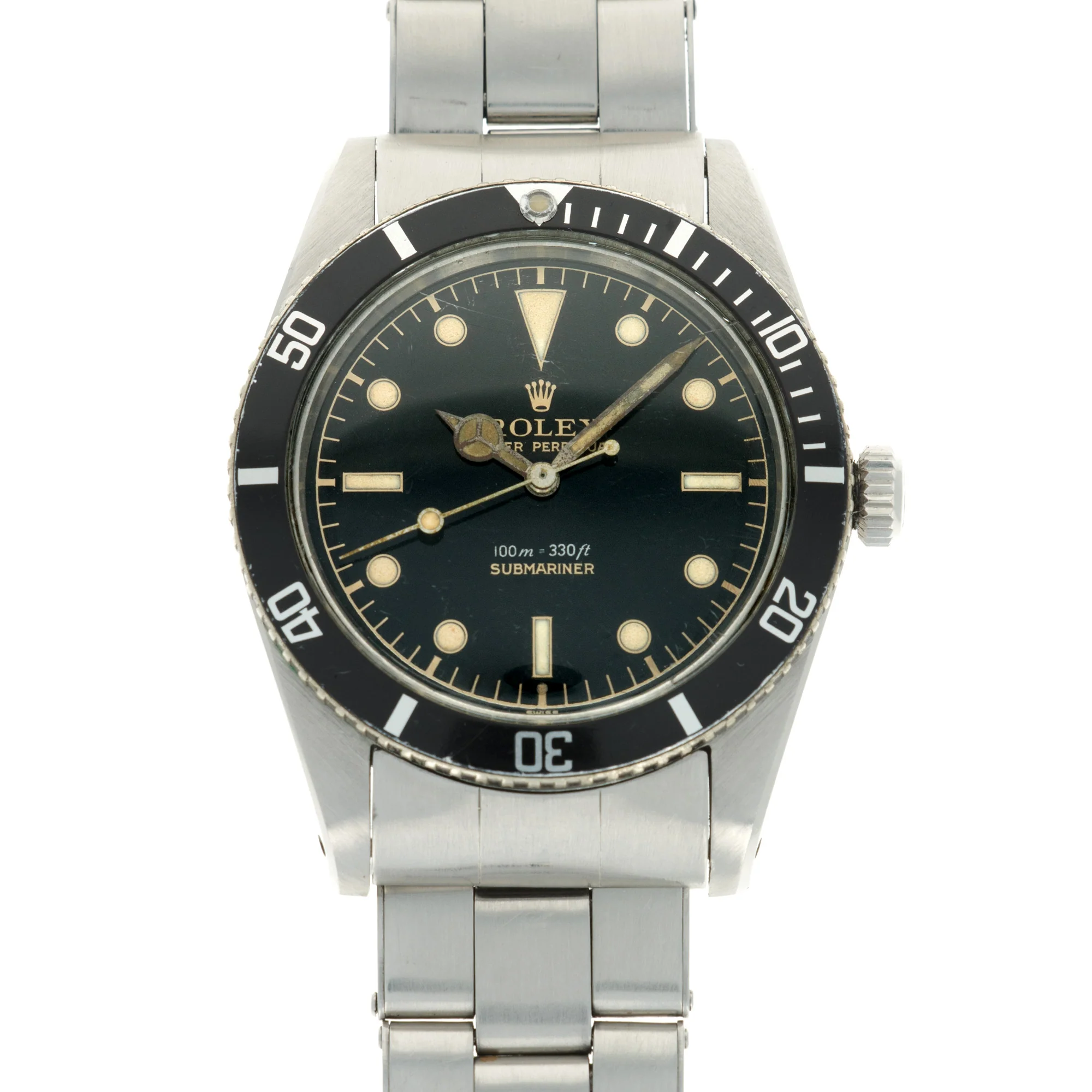 Rolex No Crown Guards Submariner Watch Ref. 5508 with Original Exclamation Point Dial