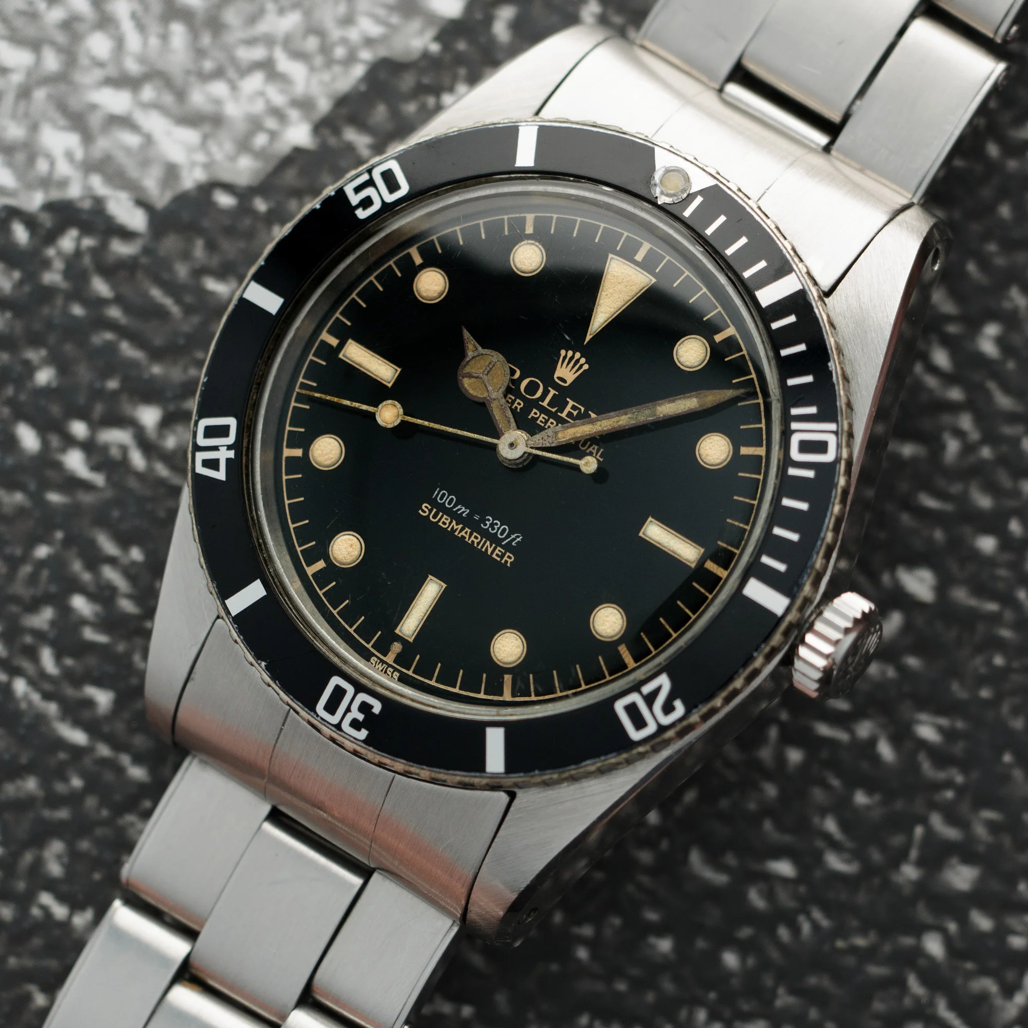 Rolex No Crown Guards Submariner Watch Ref. 5508 with Original Exclamation Point Dial - Image 2