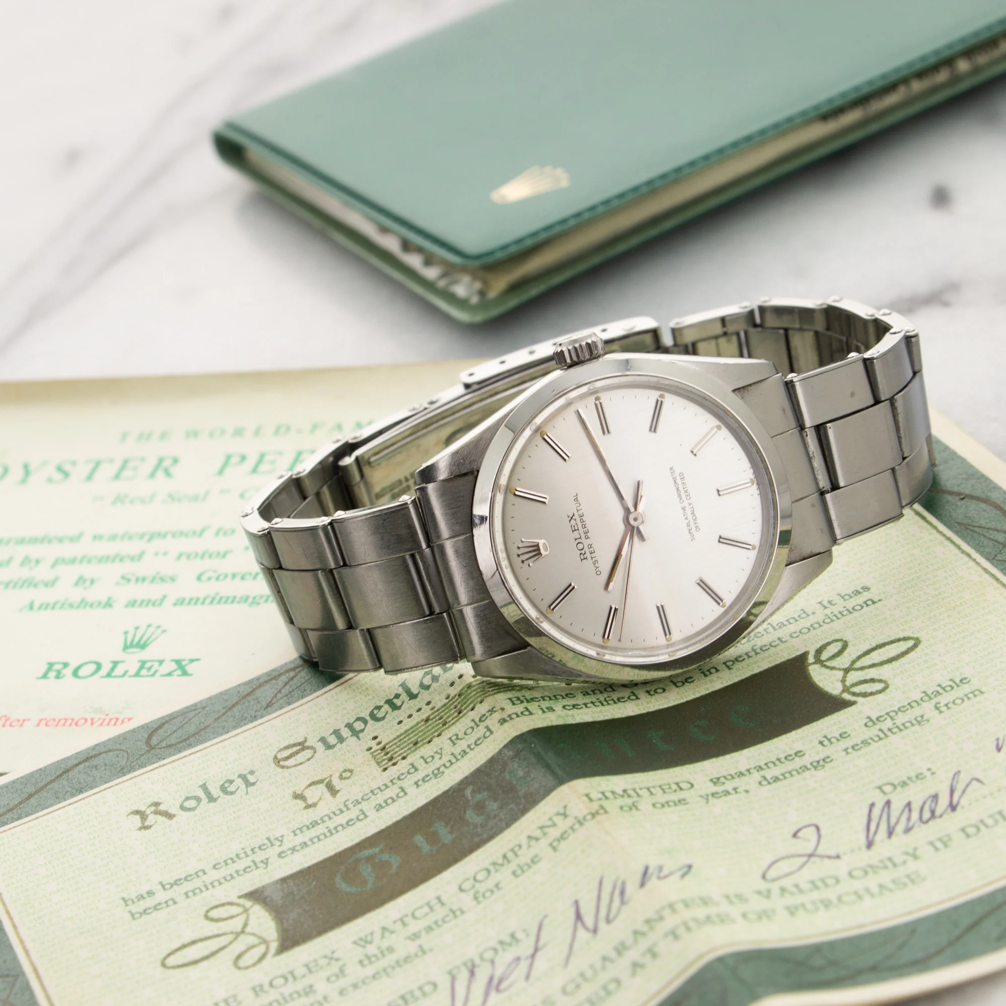 Rolex Oyster Perpetual Watch Ref. 1002 with Original Papers - Image 7